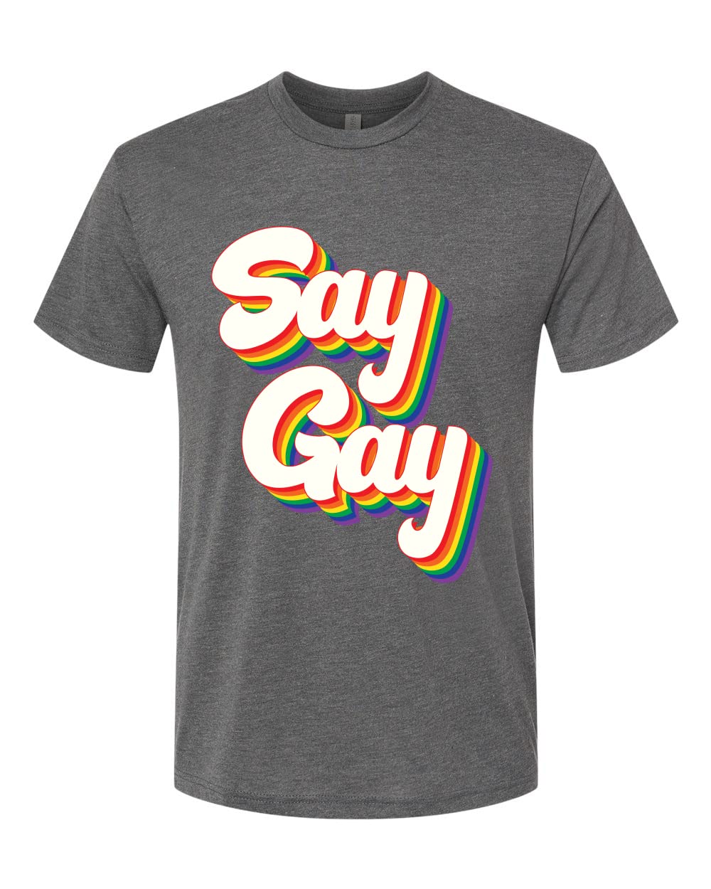 Retro Vintage Rainbow LGBT Pride Men's Premium Tri-Blend T-Shirt - Gay Rights & Equality Support - Perfect for Pride Parades, LGBTQ Events & Casual Wear