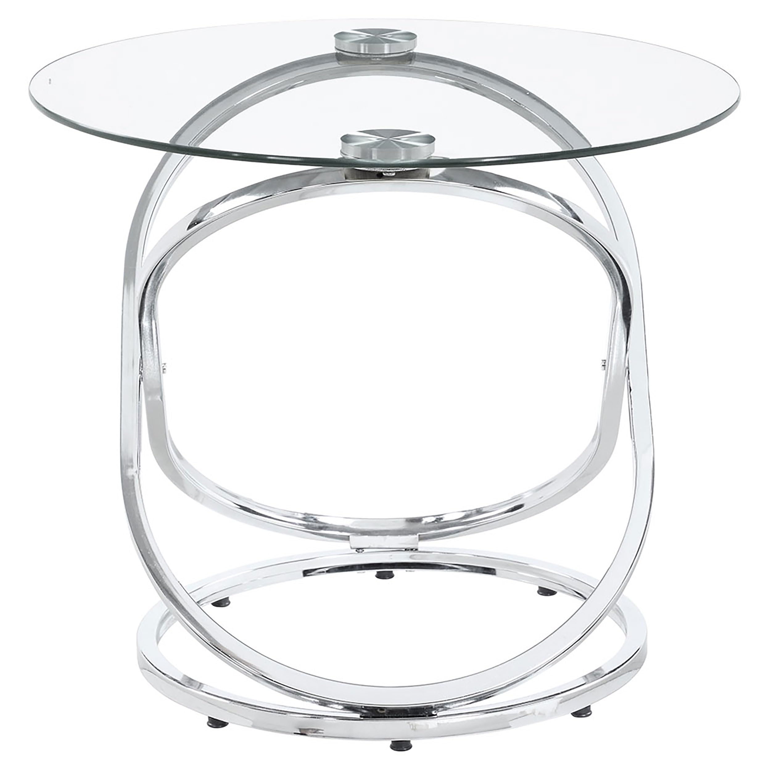 Coaster Furniture 3-Piece Chrome and Clear Glass End Table Set 722373 - Perfect for Living Room, Bedroom, or Office Decor