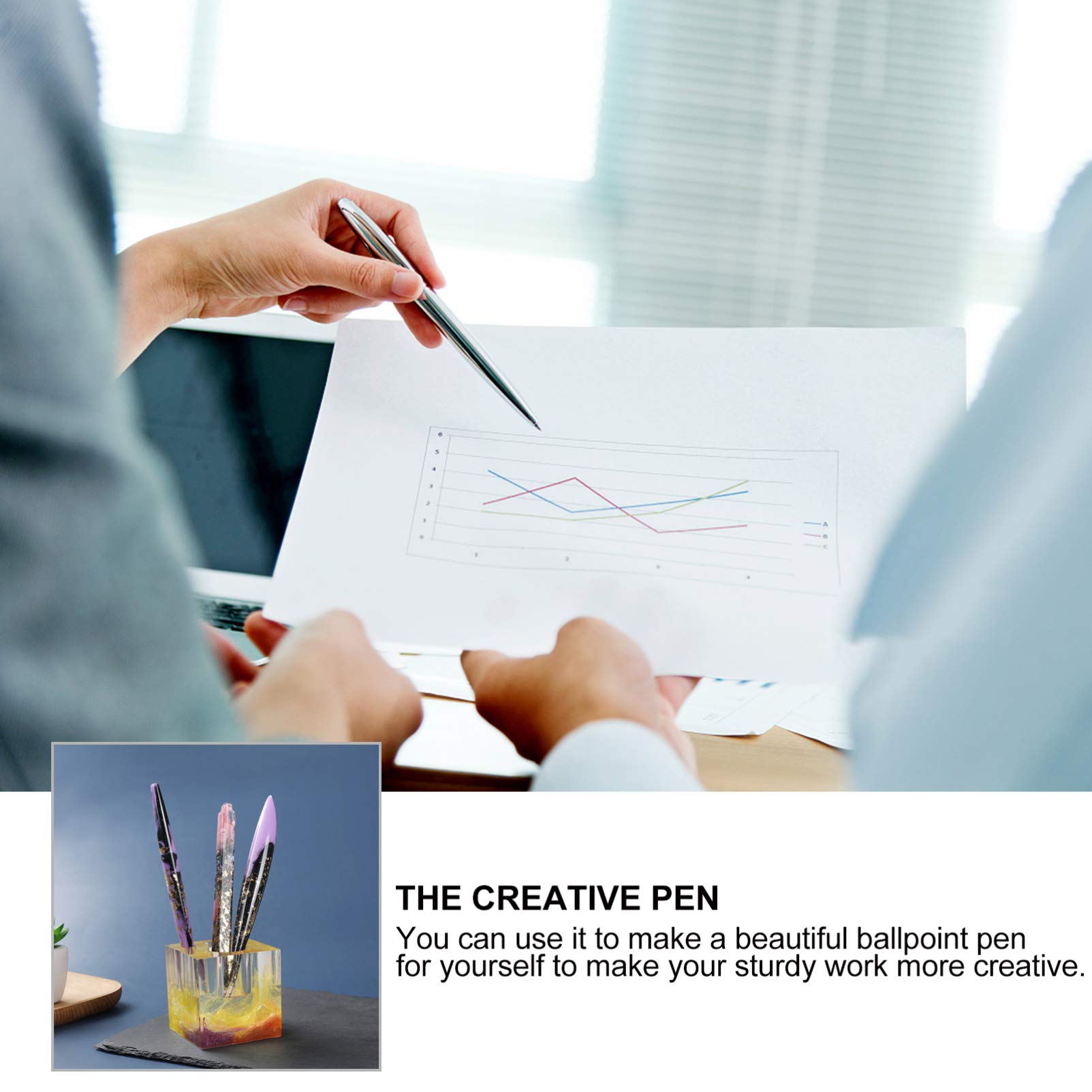 3pcs Silicone Ballpoint Pen Molds for Resin Casting - Includes 50 Refills - DIY Pen Shaped Candle & Resin Craft Molds - Perfect for Handmade Gifts, Art Projects & Home Decor