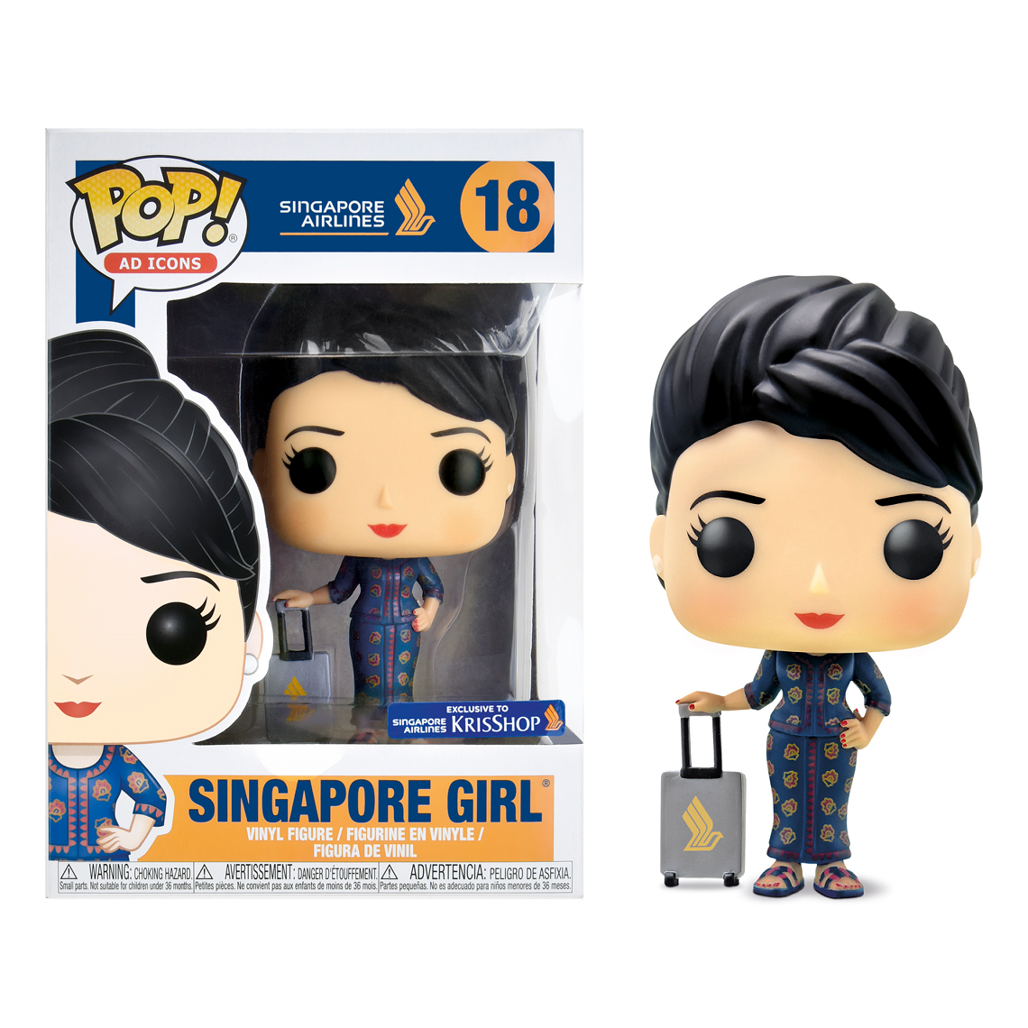 Funko Pop! AD ICONS: Singapore Girl #18 Collectible Vinyl Figure - Perfect for Display, Gifts & Pop Culture Collections