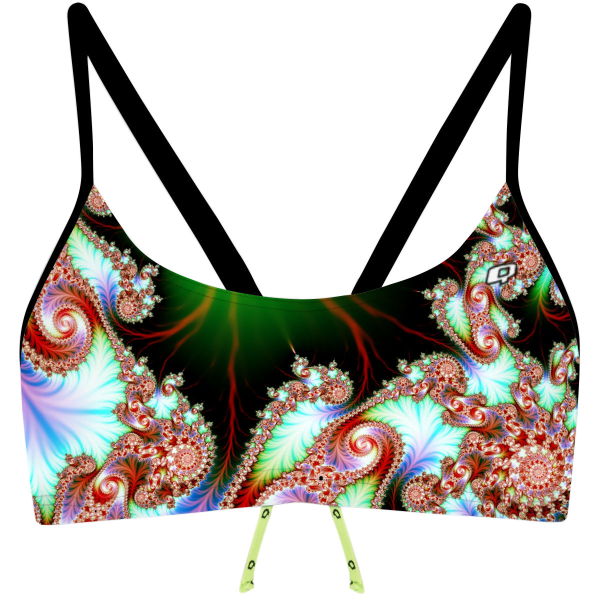 Stylish Rhythmic Lightning Bandeau Bikini Top for Women - Perfect for Beach, Pool, and Summer Vacations