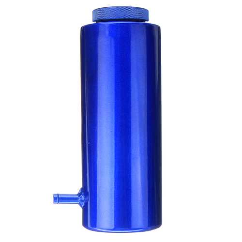 800ml Aluminum Radiator Overflow Coolant Reservoir Tank - Black/Blue - High-Performance Cooling System for Cars, Trucks & SUVs - Perfect for Automotive Upgrades & Engine Maintenance