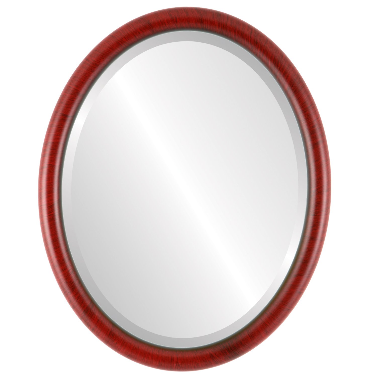 Vintage Cherry Oval Wooden Beveled Wall Mirror - 14x18 Inches - Elegant Home Decor for Bathroom, Vanity, Bedroom, Living Room & Hallway - Perfect for Adding Rustic Charm to Any Space