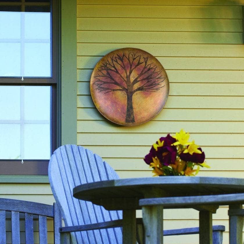 24 Inch Wooden Tree Wall Decor Disc - Handmade Natural Wood Wall Art for Home, Living Room, Bedroom & Office Decoration | Perfect for Boho, Farmhouse & Rustic Interior Design Styles