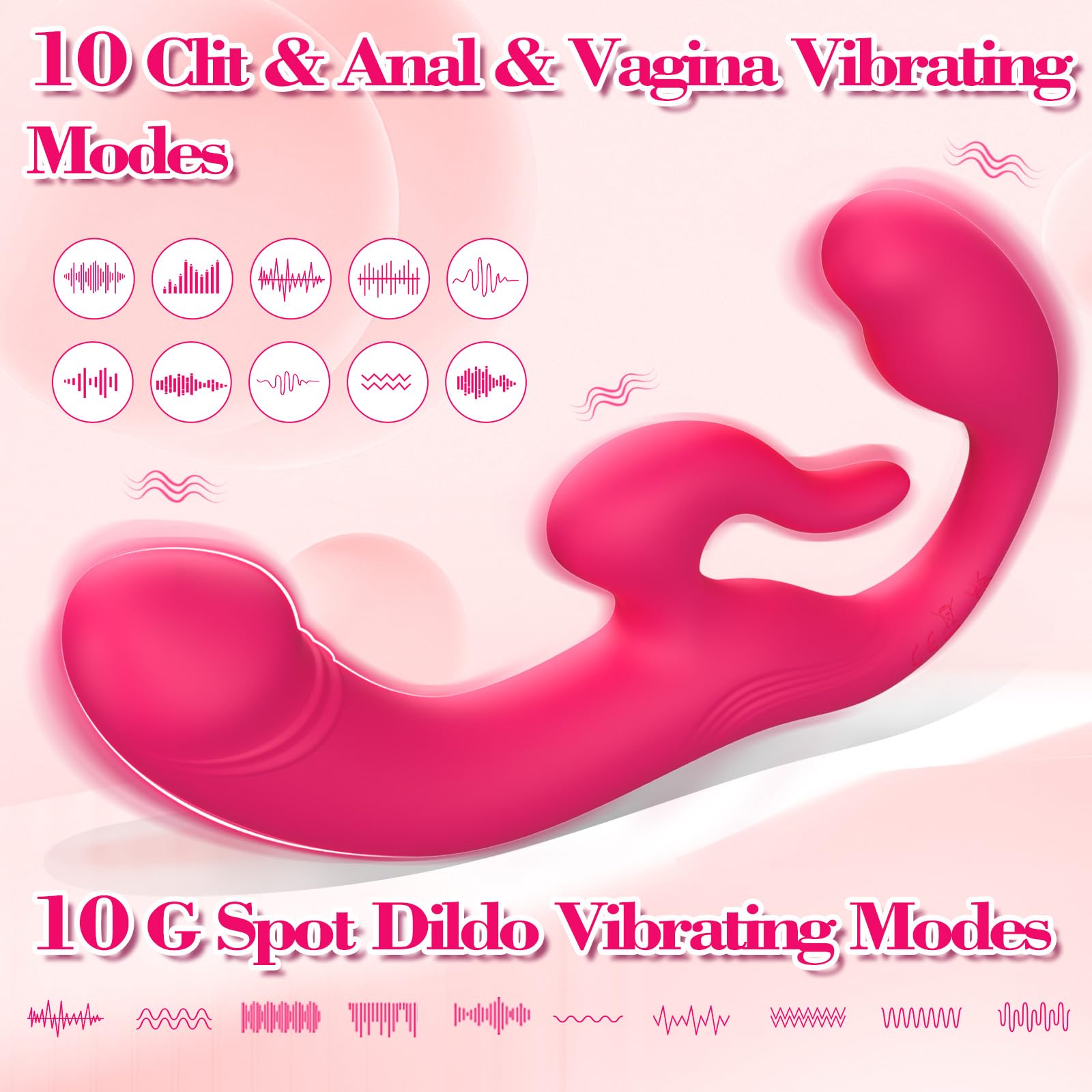 Strapless Strap-On Dildo Harness for Women Couples - Realistic Double-Ended Vibrating Butt Plug with Anti-Slip Silicone Design - Lesbian Sex Toys & Adult Anal Pleasure Tools for Enhanced Intimacy and Solo Play