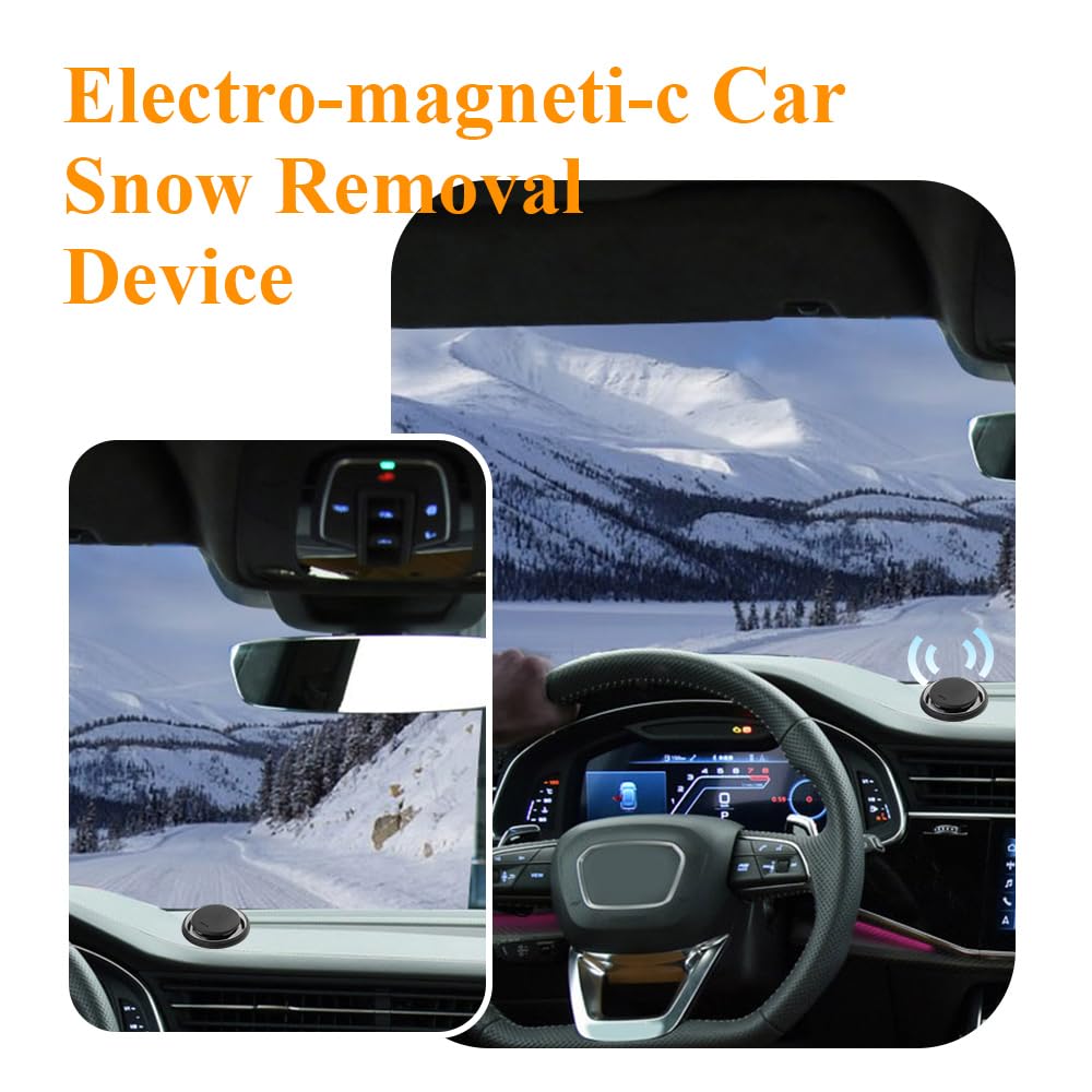 Portable Electromagnetic Snow & Ice Remover for Cars - Windshield Defogger, Deicer & Essential Oil Diffuser | Winter Car Accessories for Quick Defrosting & Aromatherapy | Ideal for Cold Weather, Road Trips & Daily Commute