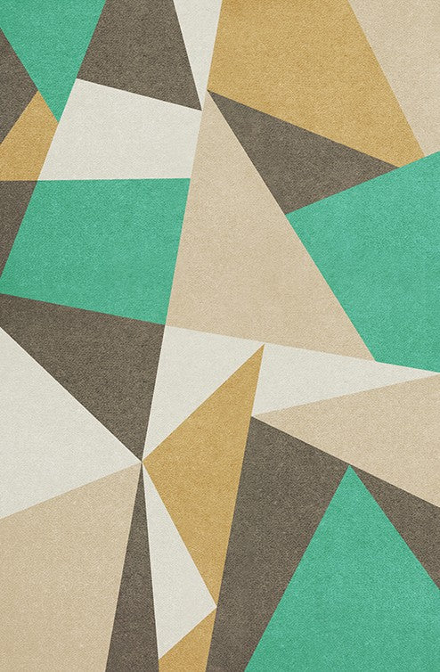Modern Abstract Area Rugs - Blue Geometric Design for Dining & Living Room - Soft Non-Slip Floor Covering for Home Decor