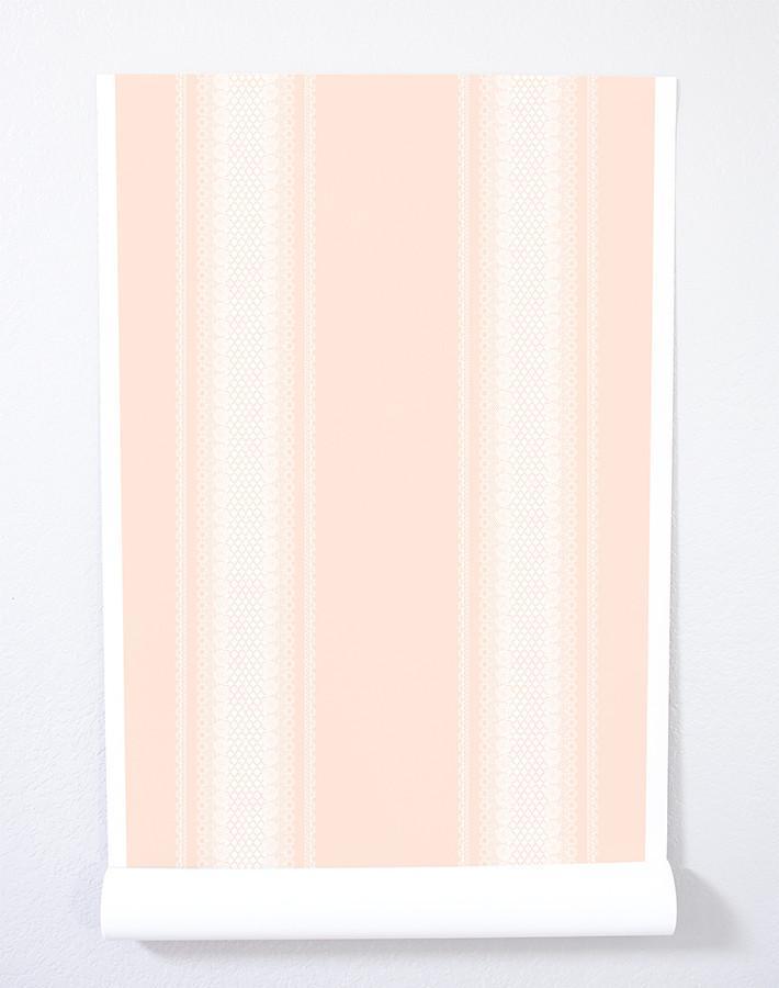 Nathan Turner Peach Lace Front Wallpaper - Elegant Home Decor for Living Room & Bedroom