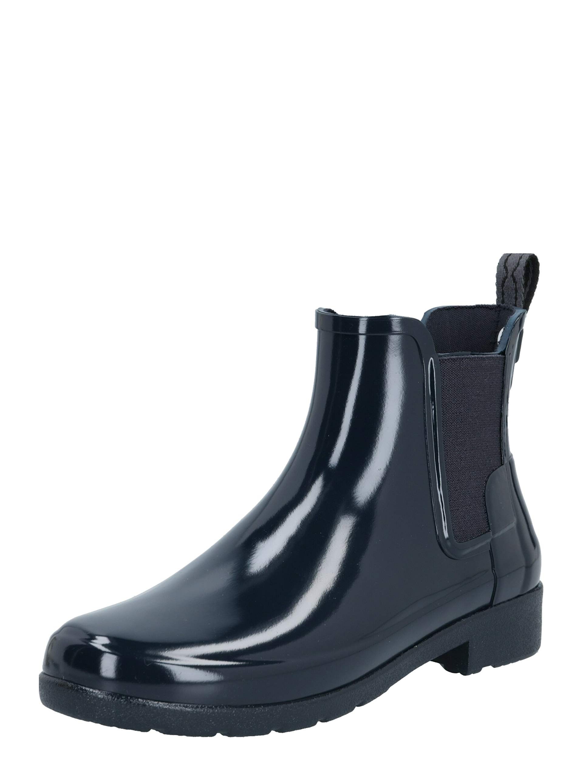 HUNTER Women's Original Refined Chelsea Gloss Rain Boots - Waterproof Ankle Booties for Women, Fashionable & Comfortable for Rainy Days, Outdoor Walking, and Commuting