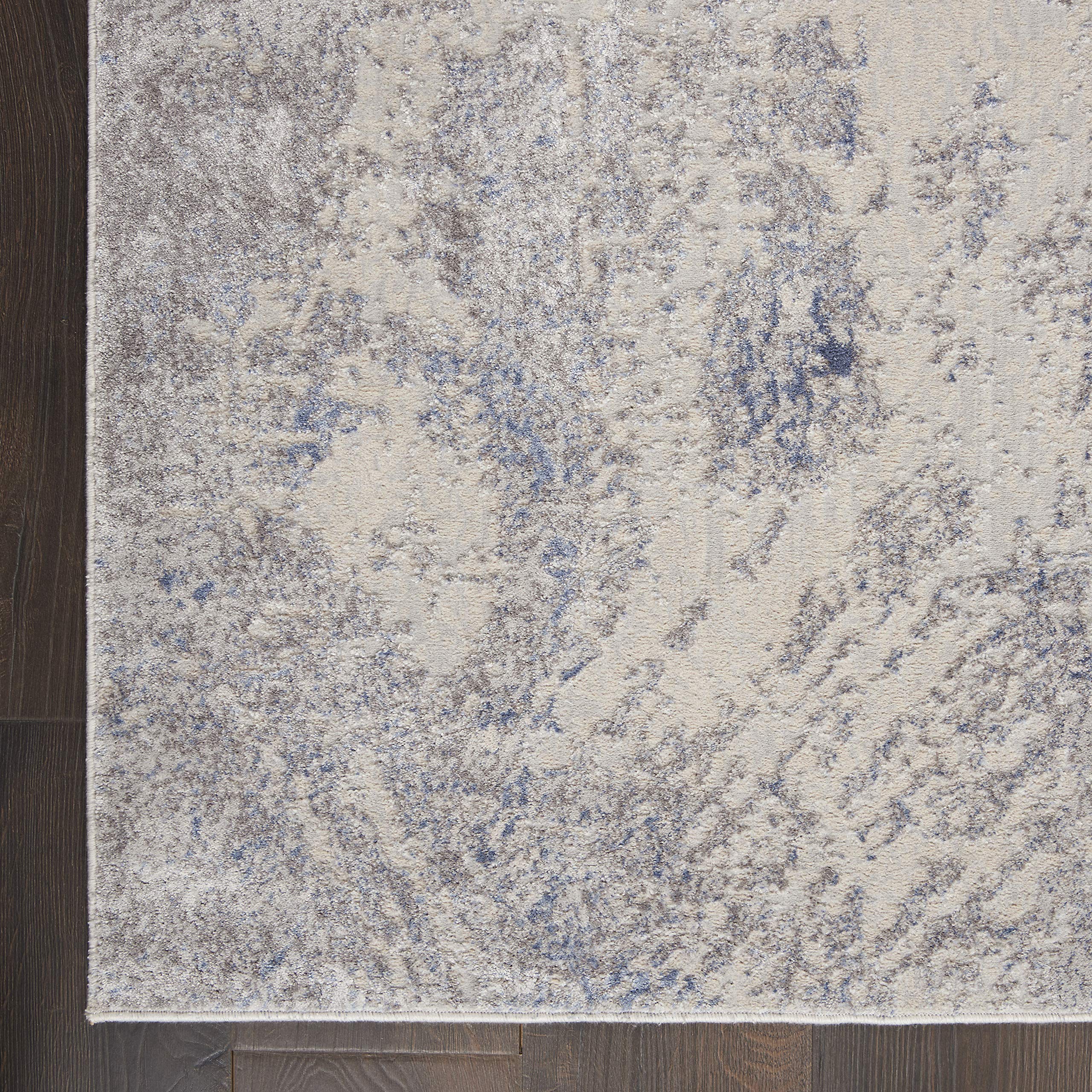 Nourison Sleek Textures Abstract Ivory/Grey 7'10