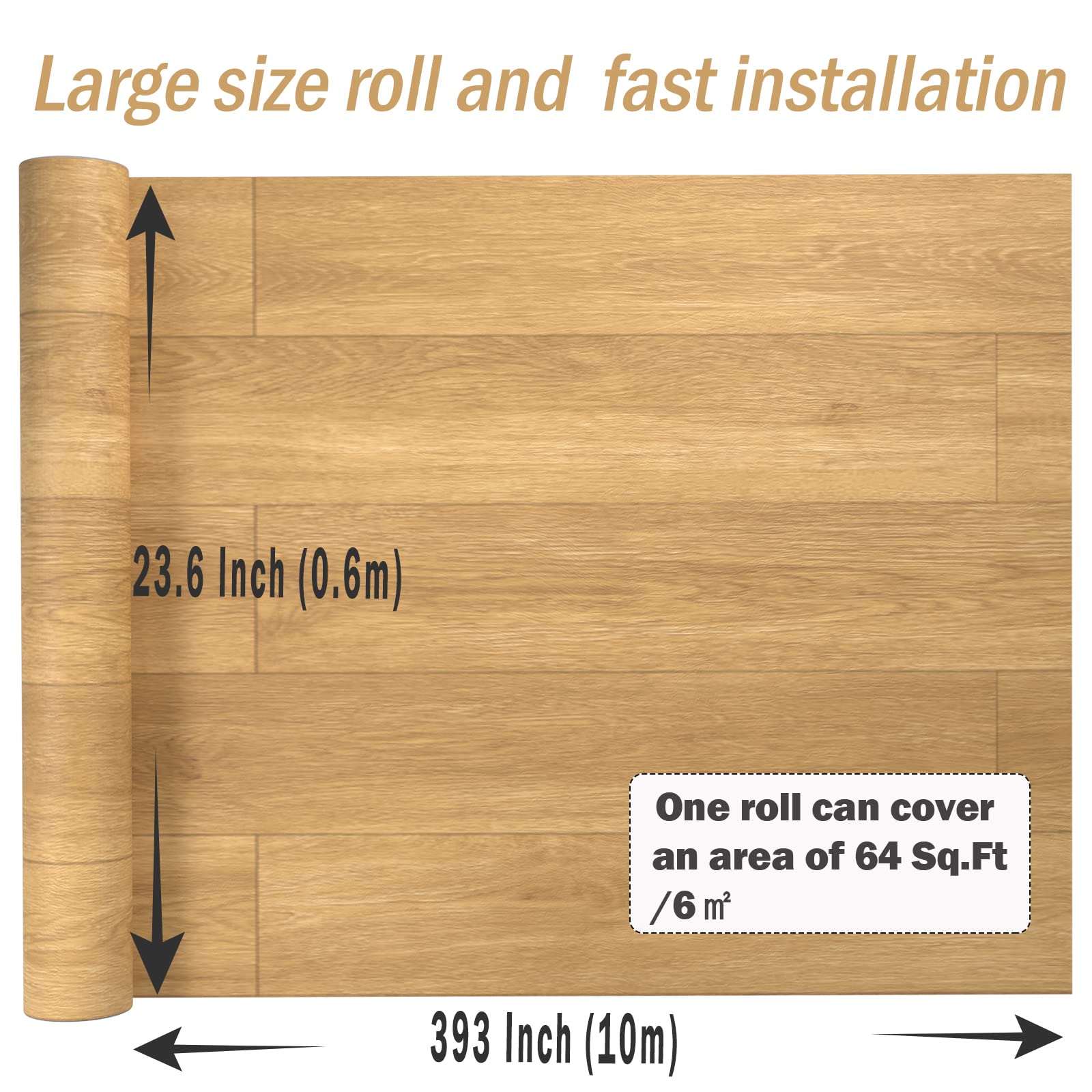 Oxdigi Peel and Stick Vinyl Flooring Roll - 24