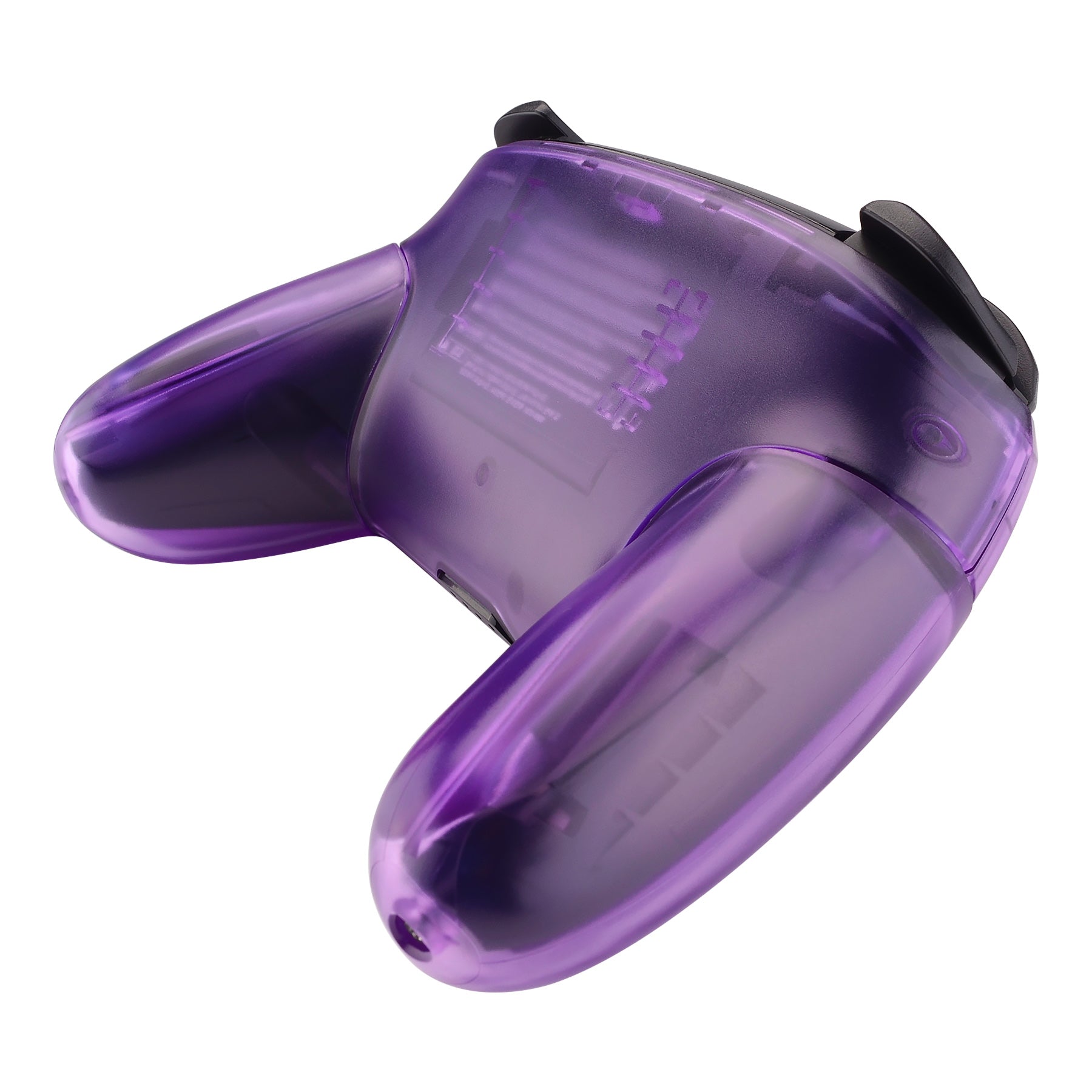 eXtremeRate Clear Atomic Purple Faceplate & Backplate Replacement for Nintendo Switch Pro Controller - DIY Custom Shell (Controller Not Included) - Perfect for Gaming, Modding & Personalization FRM505