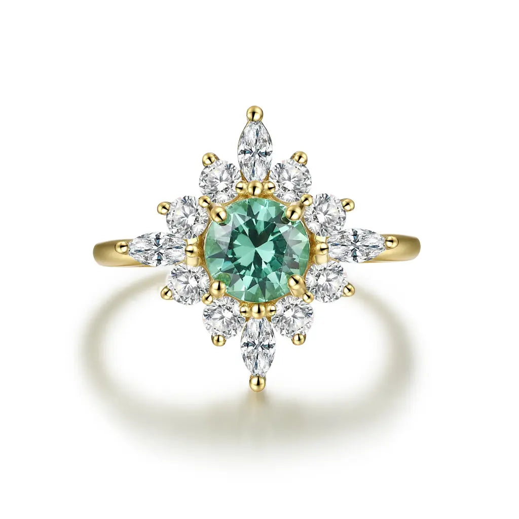 Anna Ring - Light Emerald Green Cubic Zirconia Sterling Silver Ring for Women | Elegant Jewelry Gift for Birthday, Anniversary & Special Occasions