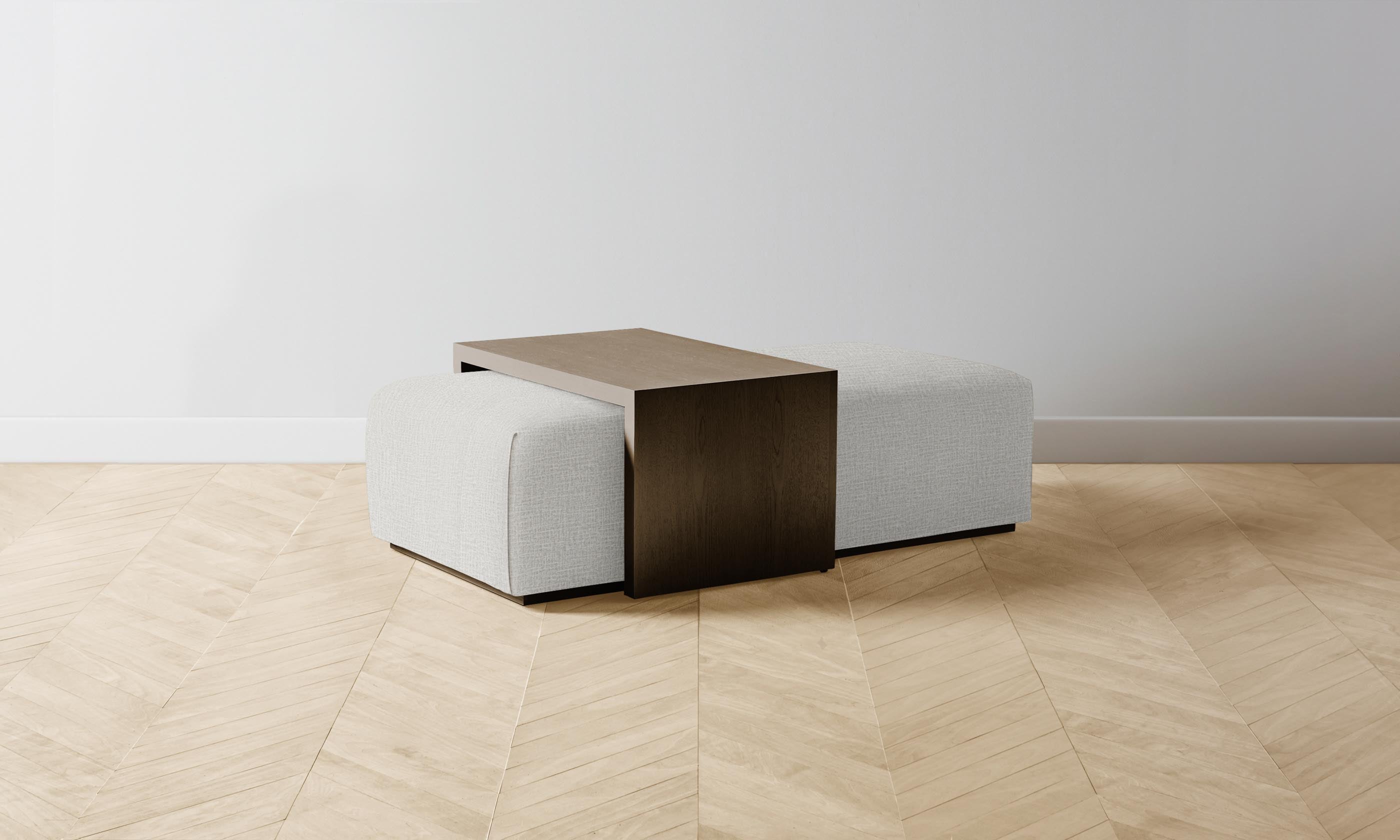 The Bowery Ottoman - Performance Woven Chenille Steel Grey Storage Bench with Tufted Top | Perfect for Living Room, Bedroom, or Entryway Seating and Storage