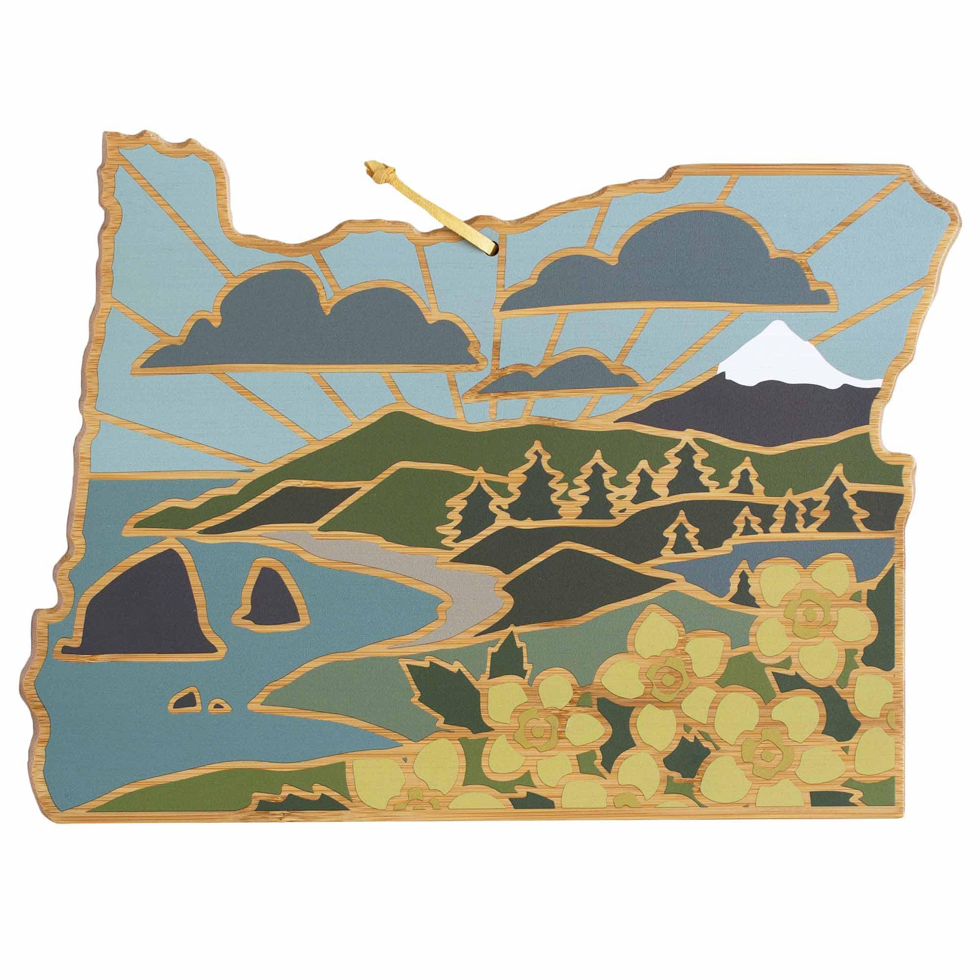 Premium Oregon Wood Cutting Board with Handcrafted Artwork by Summer Stokes - Perfect for Kitchen, Charcuterie Boards, and Home Decor Gifts
