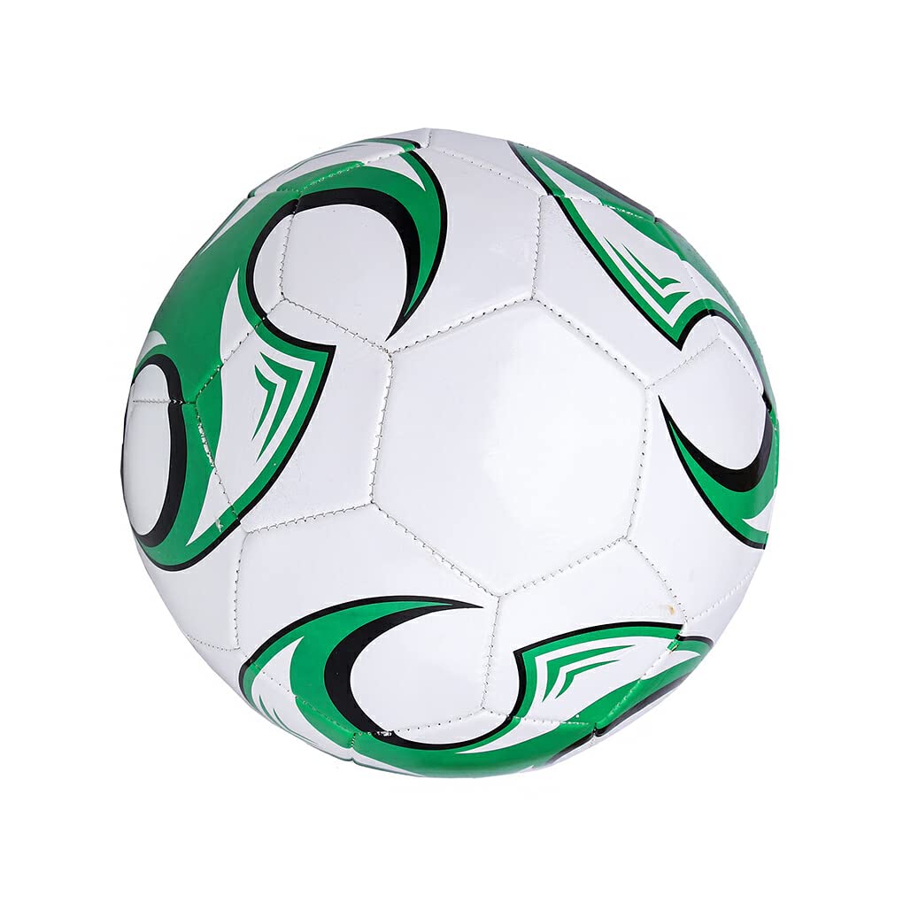 Hi.FANCY Size 5 22cm Professional PU Soccer Ball for Toddlers & Beginners - Competition, Training & Outdoor Sports - White & Green - Perfect for Youth Leagues, Backyard Practice & School PE Classes