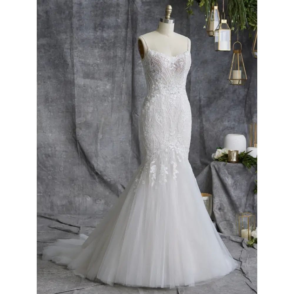 Nikolina by Maggie Sottero | Elegant Lace Wedding Dress for Bride | Perfect for Church Ceremony & Beach Weddings
