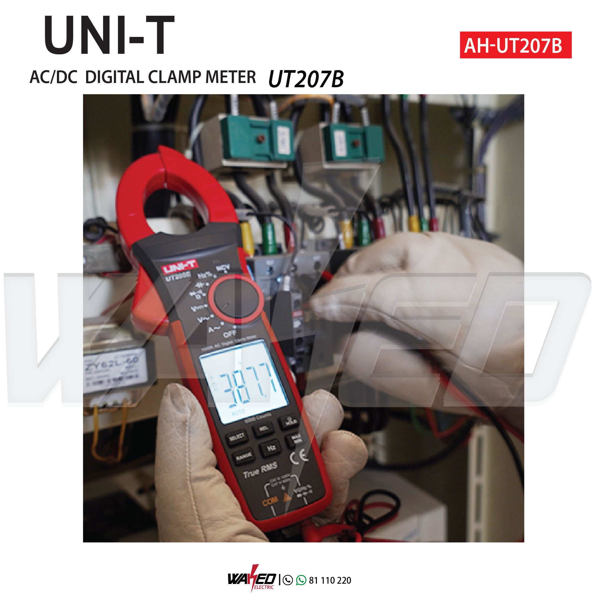 UT207 Digital Clamp Meter - True RMS AC/DC Current Voltage Tester with NCV Detection for Electricians, HVAC Technicians - Perfect for Home Electrical Repair and Industrial Maintenance