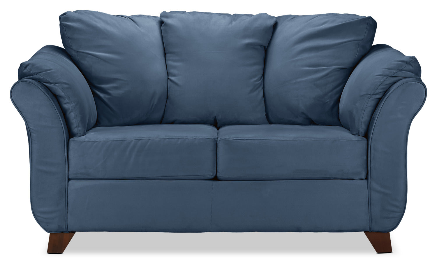 Modern Collier Sofa, Loveseat and Chair 3-Piece Living Room Set in Cobalt Blue Fabric - Perfect for Small Spaces, Apartments and Cozy Family Gatherings