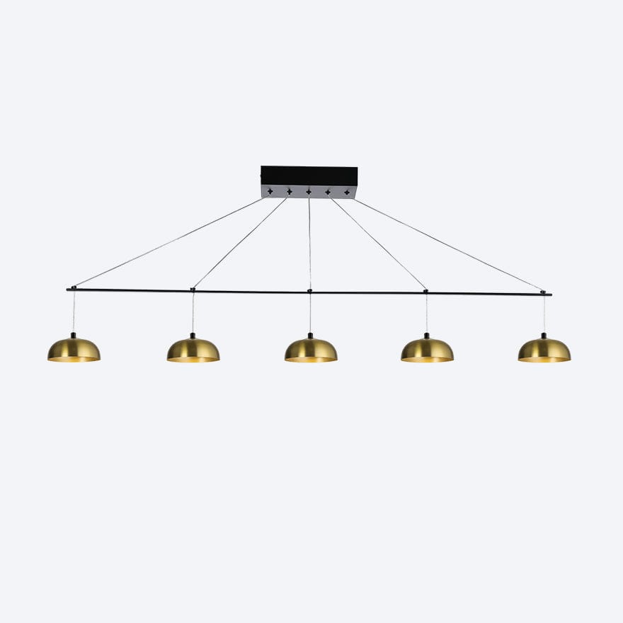 ZORO LINEAR 5 LED Pendant Light with Yosh Shade - Dimmable Modern Lighting for Kitchen Island, Dining Room & Bedroom
