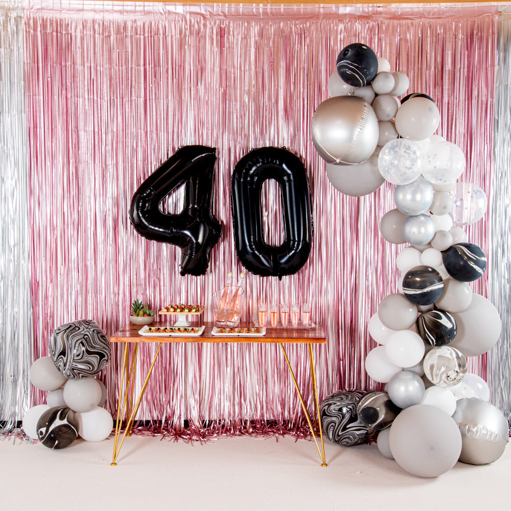 Balloonify Black Mylar Number 4 Balloon - 40 Inch Large Foil Balloon for Birthday Parties, Anniversaries & Celebrations - 1 Count Box
