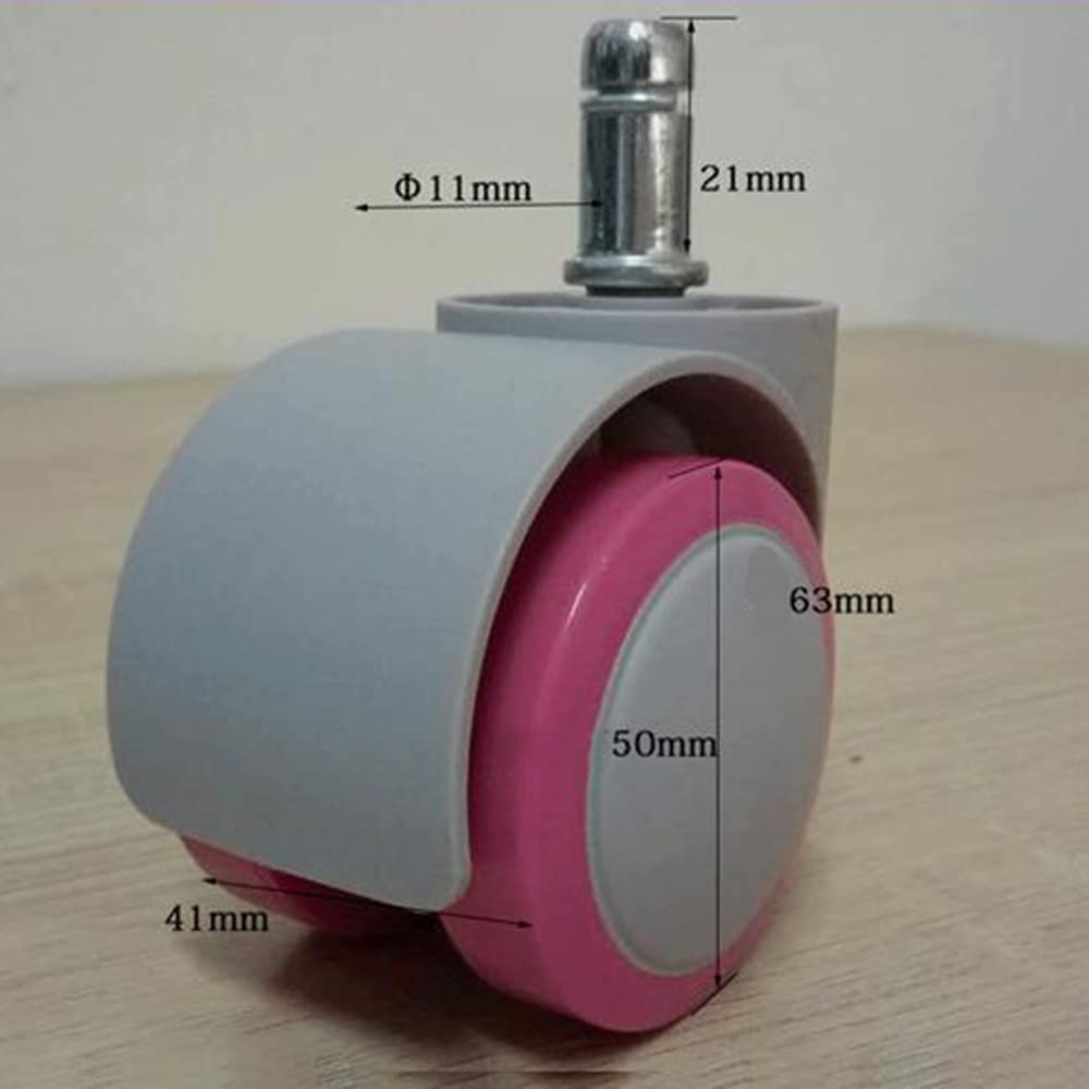 2-Pack Locking Caster Wheels for Office Chairs - Quiet Rolling Swivel Casters Replacement for Study Chair, Computer Chair - Perfect for Home Office, Gaming Setup & Workspace Mobility