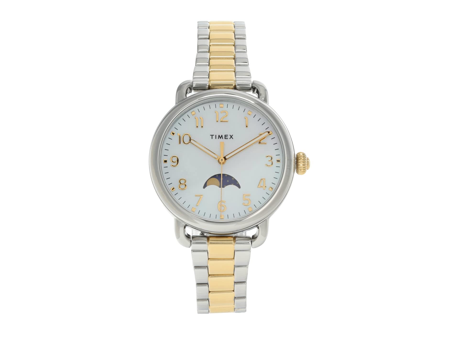 Timex Women's Classic 34mm TW2U98400VQ Quartz Watch with Leather Strap - Perfect for Office, Casual Wear & Everyday Use