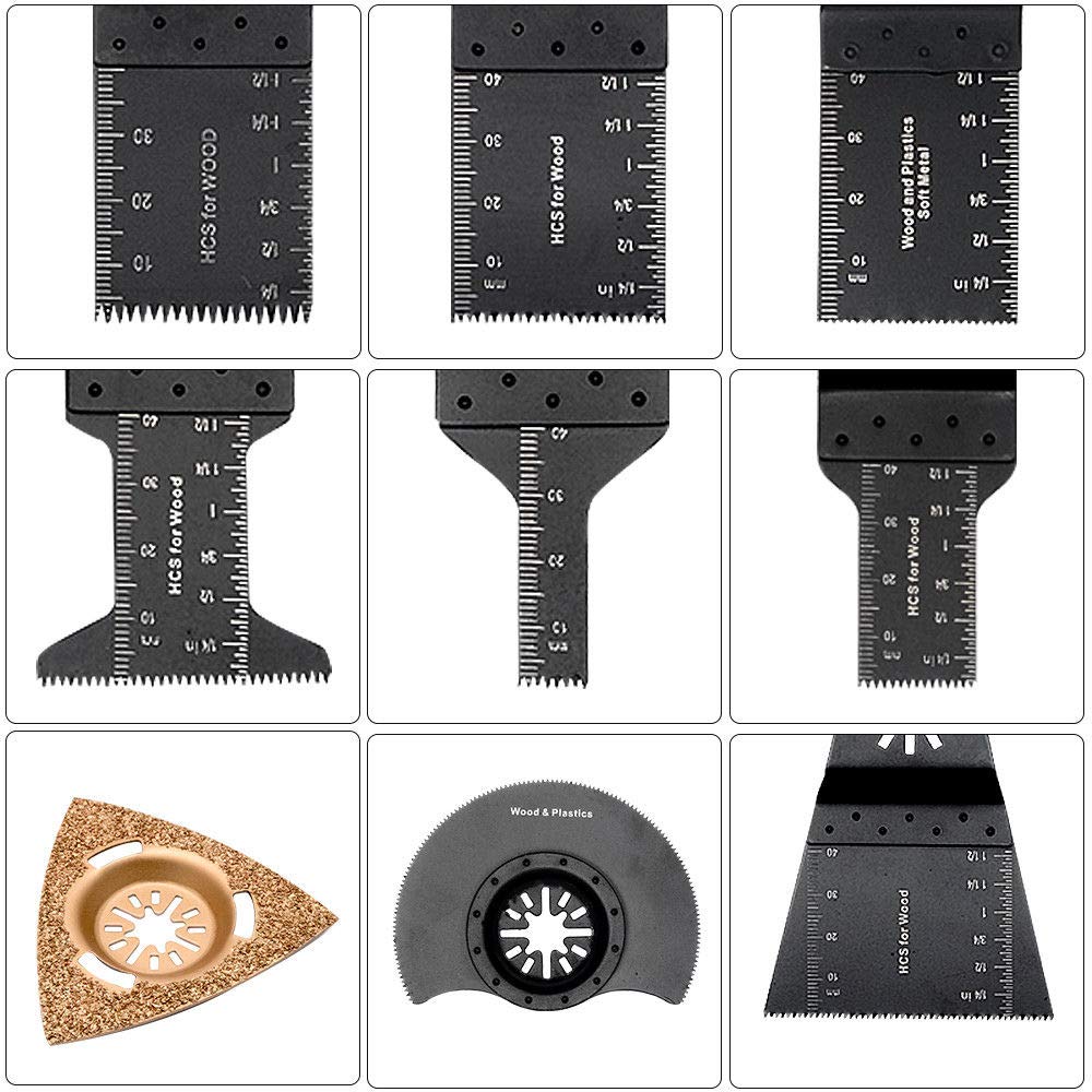 38-Piece Oscillating Multi-Tool Accessory Kit - MASO Saw Blades for Sanding, Grinding, Polishing & Cutting - Perfect for Woodworking, Metalworking & DIY Home Renovation Projects
