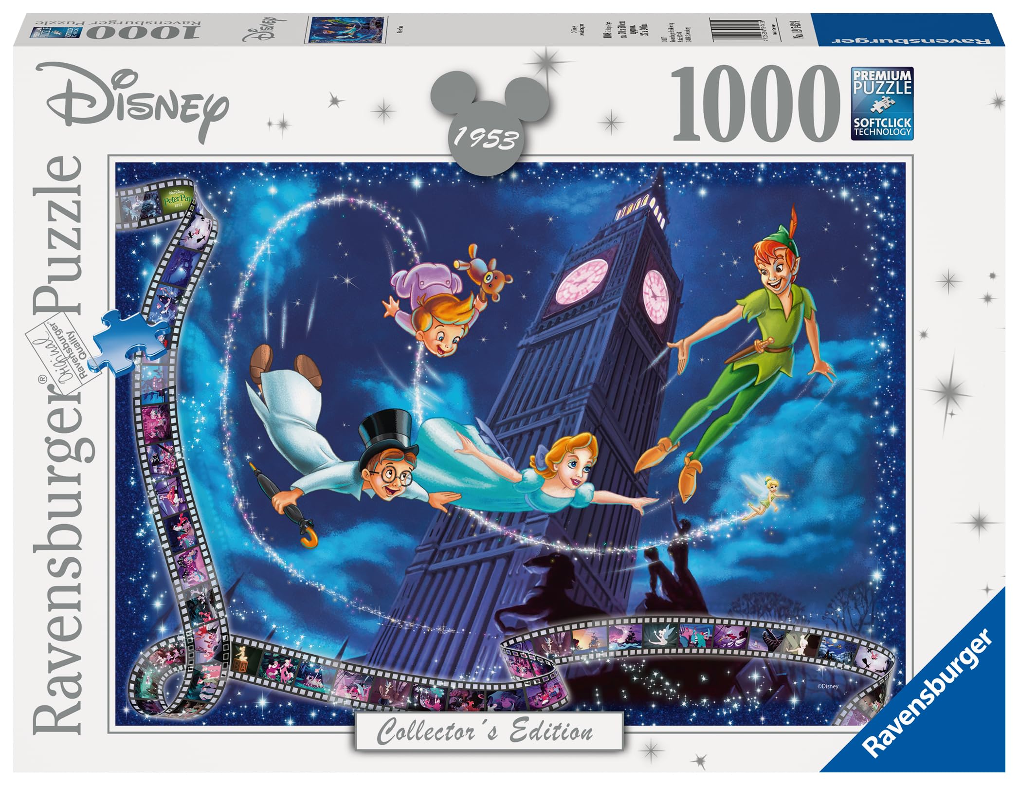 Ravensburger 1000-Piece Peter Pan Disney Puzzle for Adults - Premium Quality Jigsaw Puzzle with Glue for Framing, 70x50cm - Perfect for Home Decor, Gifts & Relaxation