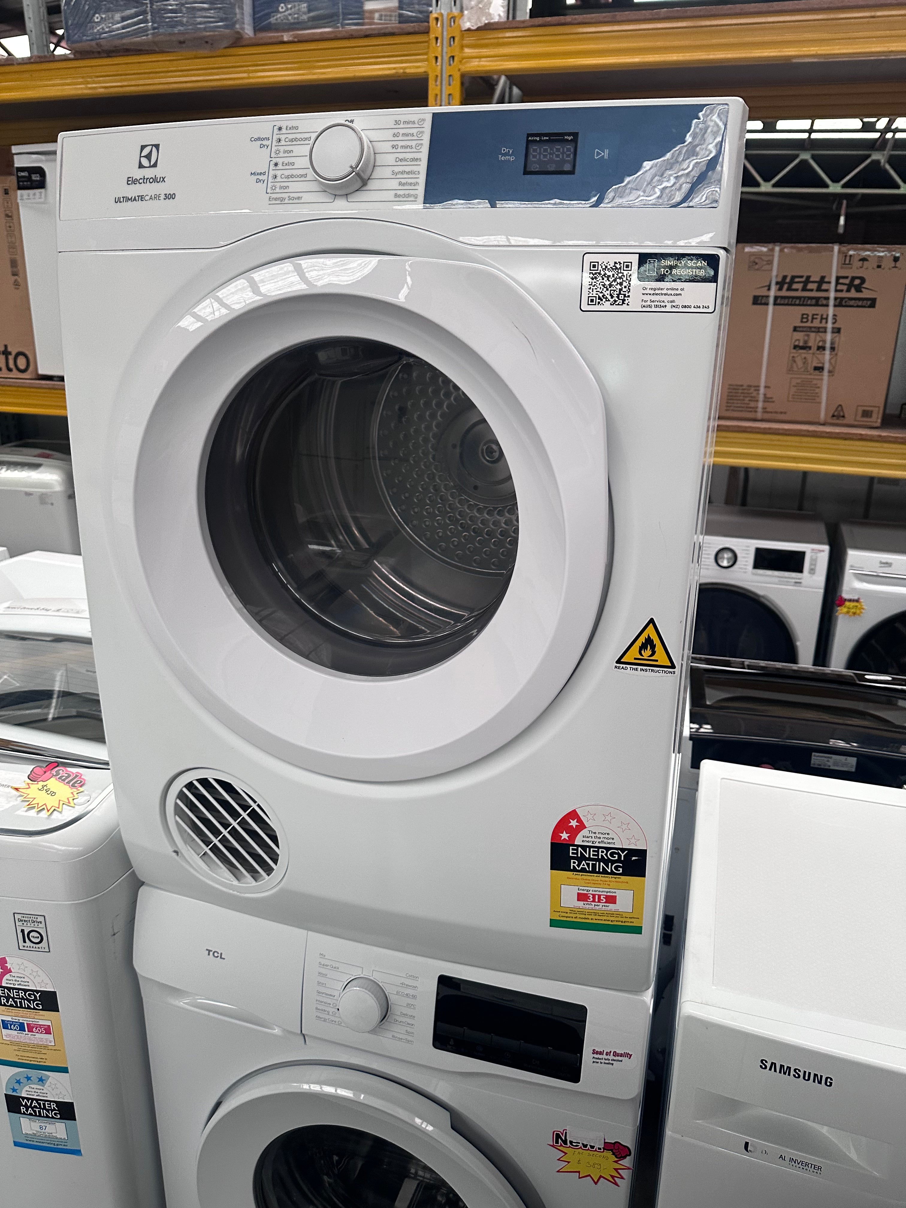 Refurbished Electrolux 7kg Vented Dryer with SensorDry Technology - Energy Efficient Laundry Solution for Home & Apartment Use