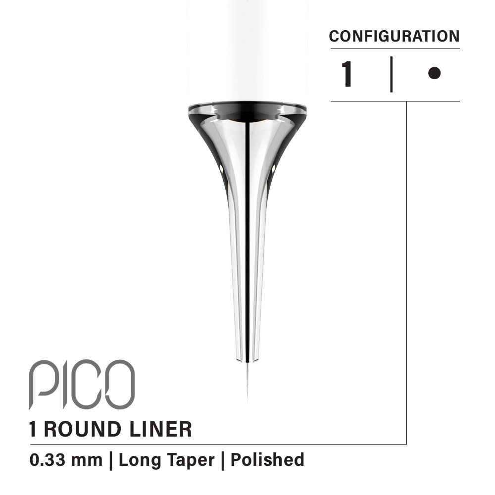Vertix Pico Round Liner Tattoo Machine - Professional Rotary Tattoo Pen for Artists | Perfect for Fine Lines, Detail Work & Small Tattoos | Home Studio & Professional Use