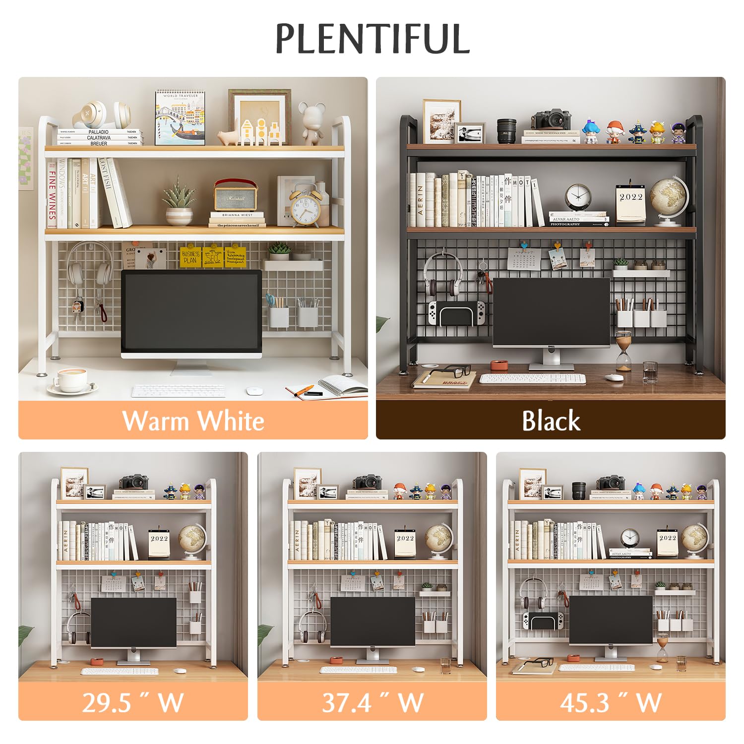 IOTXY 2-Tier Metal Desk Shelf Organizer - 45.3