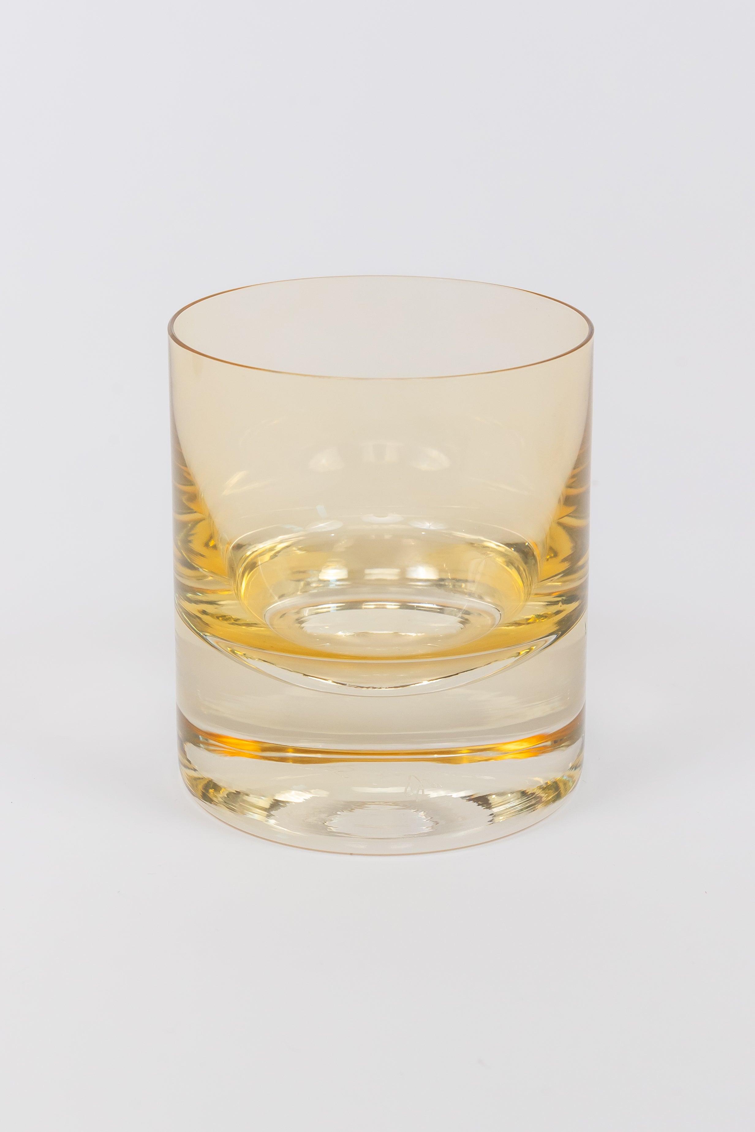 Estelle Colored Rock Glass Set of 2 - Yellow Drinking Glasses for Cocktails, Whiskey & Iced Tea - Perfect for Home Bar, Parties & Gifts