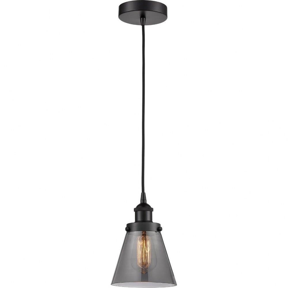 Industrial Style Matte Black Mini Pendant Light - 8