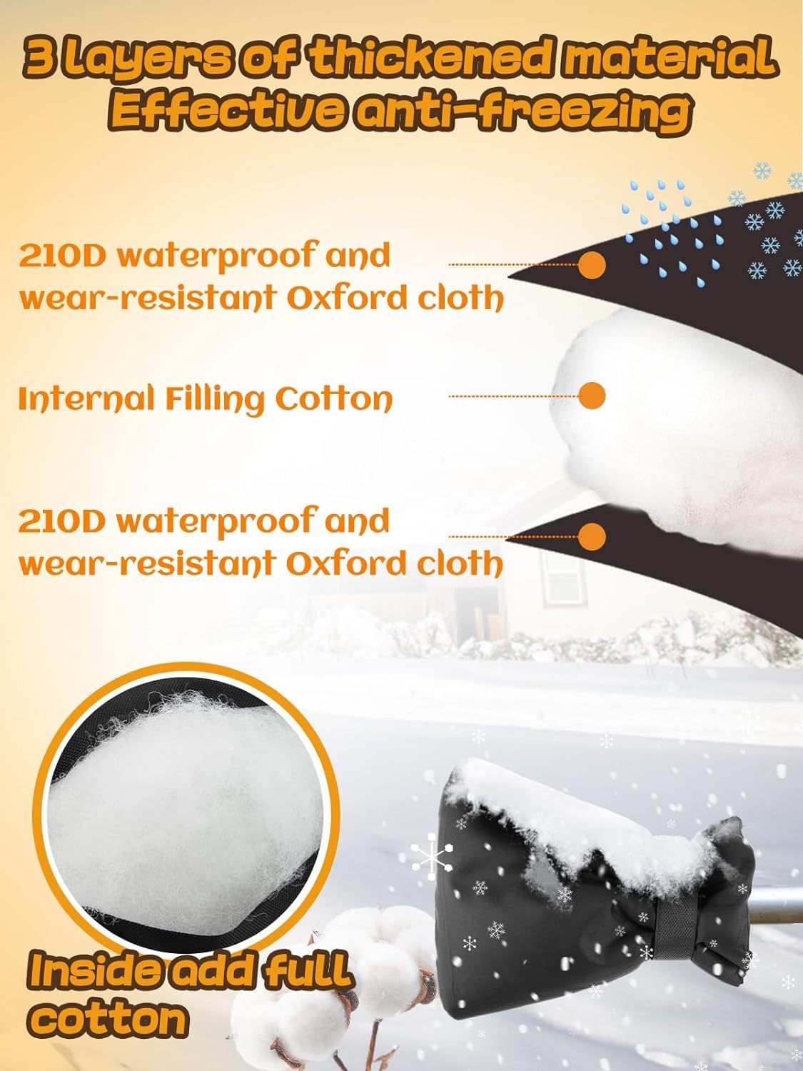 **4-Pack Thickened 8x6in Outdoor Faucet Covers for Winter - Insulated Freeze Protection, Waterproof Garden Spigot Covers for Hose Bibs | Perfect for Winterizing Outdoor Faucets, Pipes & Preventing Frozen Water Damage**