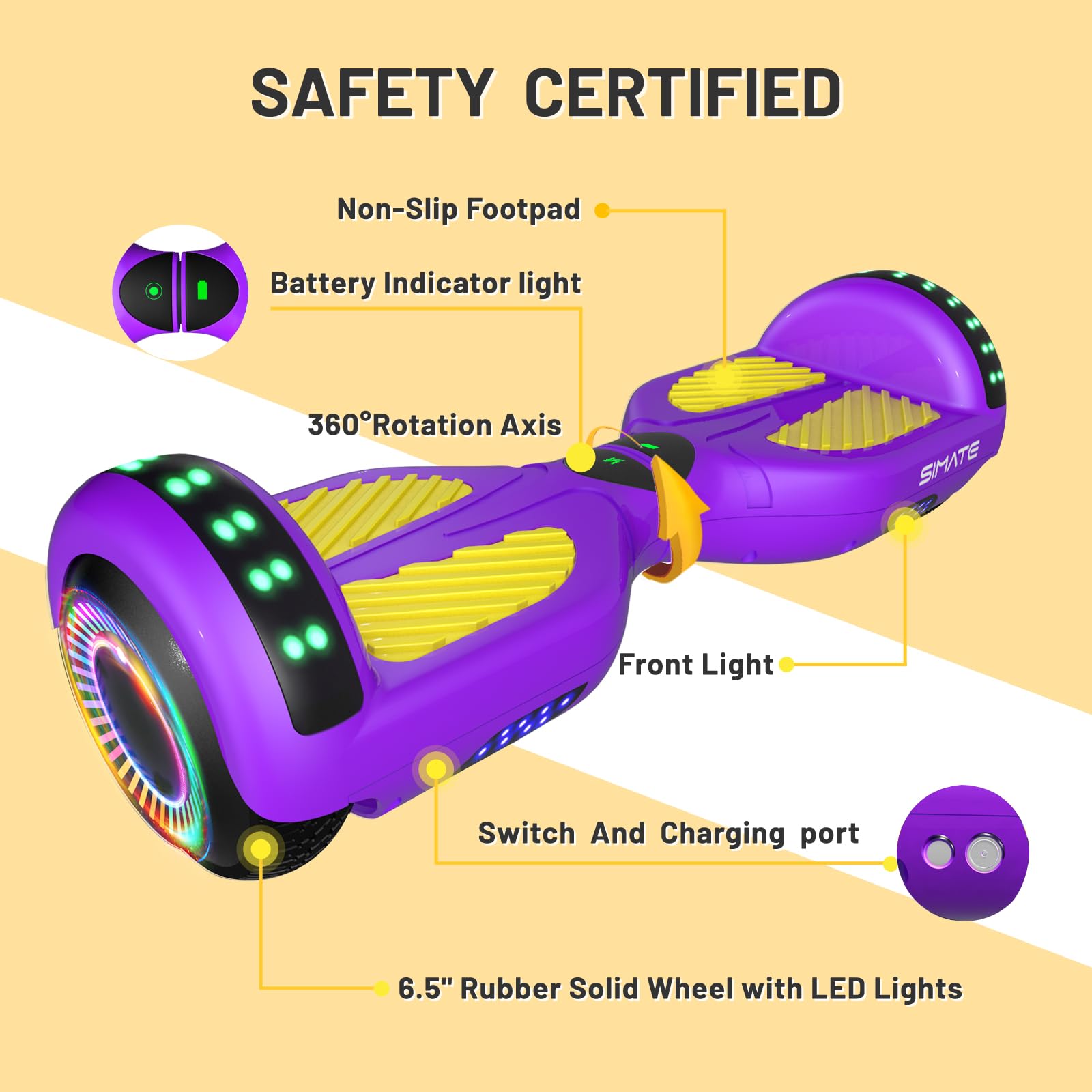 Electric Scooter with Bluetooth Speaker & Colorful LED Lights - Perfect Gift for Kids, Adults, Boys & Girls of All Ages | Great for Commuting, Outdoor Fun & Birthday Presents