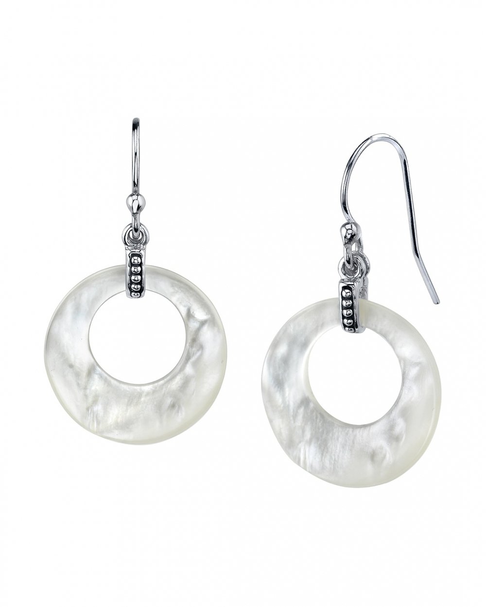 Genuine White Mother of Pearl Crescent Pearl Earrings for Women - 925 Sterling Silver Dangle Earrings | Elegant Gift for Brides, Birthday & Anniversary | Perfect for Weddings, Parties & Special Occasions