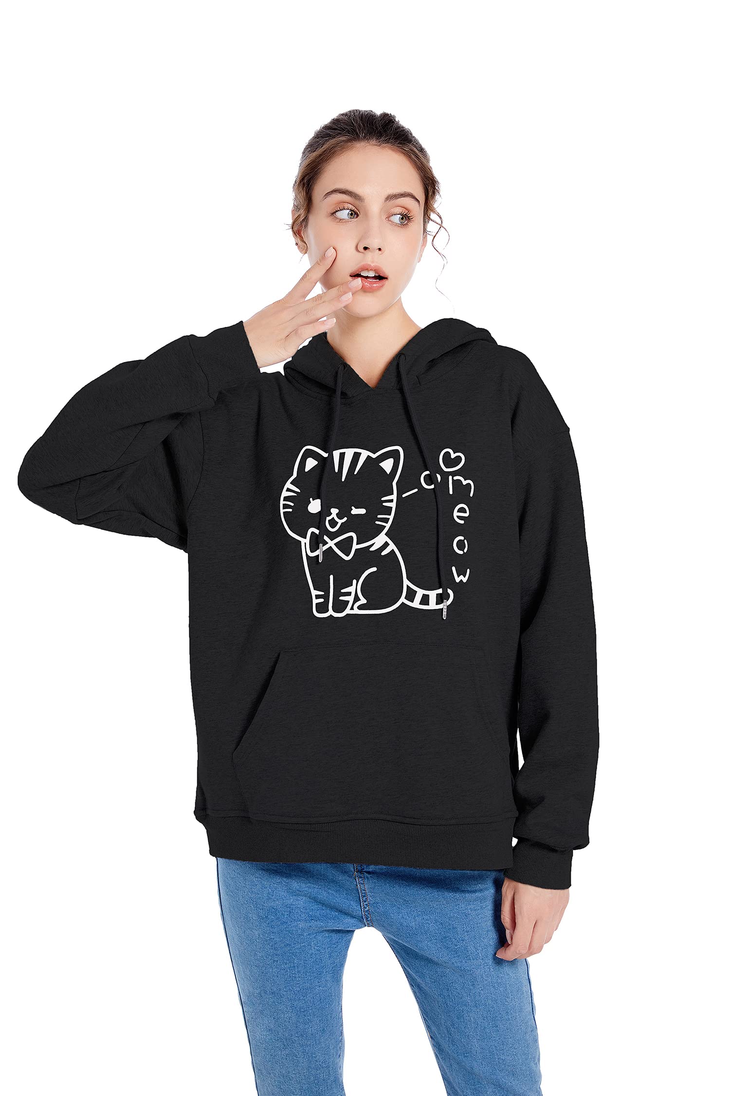 Stylish Cat Hoodies for Women & Teen Girls - Cute & Comfortable Pullover Sweatshirts for Casual Wear, Lounge & Outfits