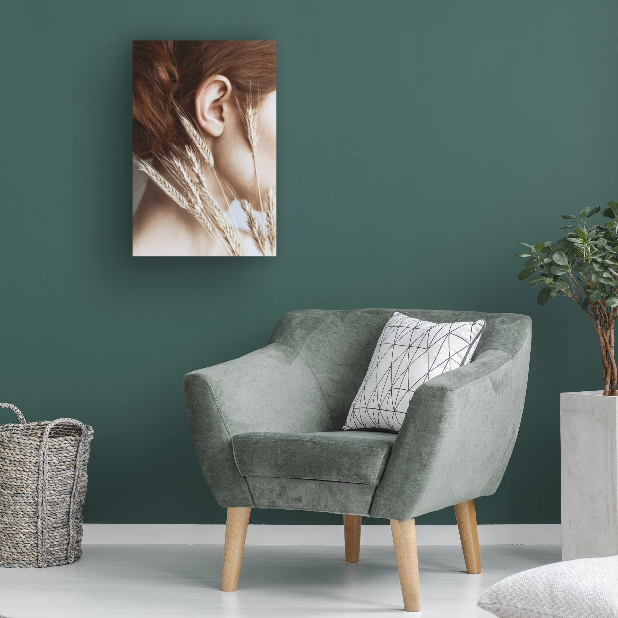 Trademark Fine Art 'Rye' Canvas Wall Art by Dorota Gorecka - Modern Farmhouse Decor for Living Room, Bedroom & Office