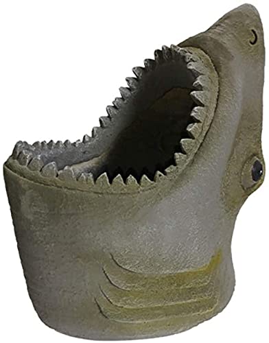 LHALUA Resin Shark Garden Statue - Outdoor Home Decor Sculpture for Yard, Succulent Planter & Flower Pot - Creative Animal Fish Figurine for Garden, Patio, and Landscape Decoration