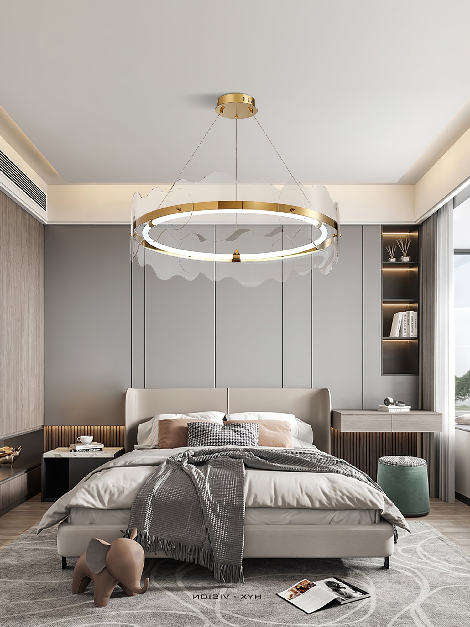 Modern Acrylic Wave Chandelier - Elegant LED Ceiling Light Fixture for Living Room, Dining Room & Bedroom Decor | Perfect for Home Lighting & Interior Design