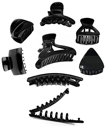 Stylish Hair Clips for Women & Girls - 8 Pack Multi-Design Hair Clutchers | Perfect for School, Work, Parties & Everyday Hairstyles
