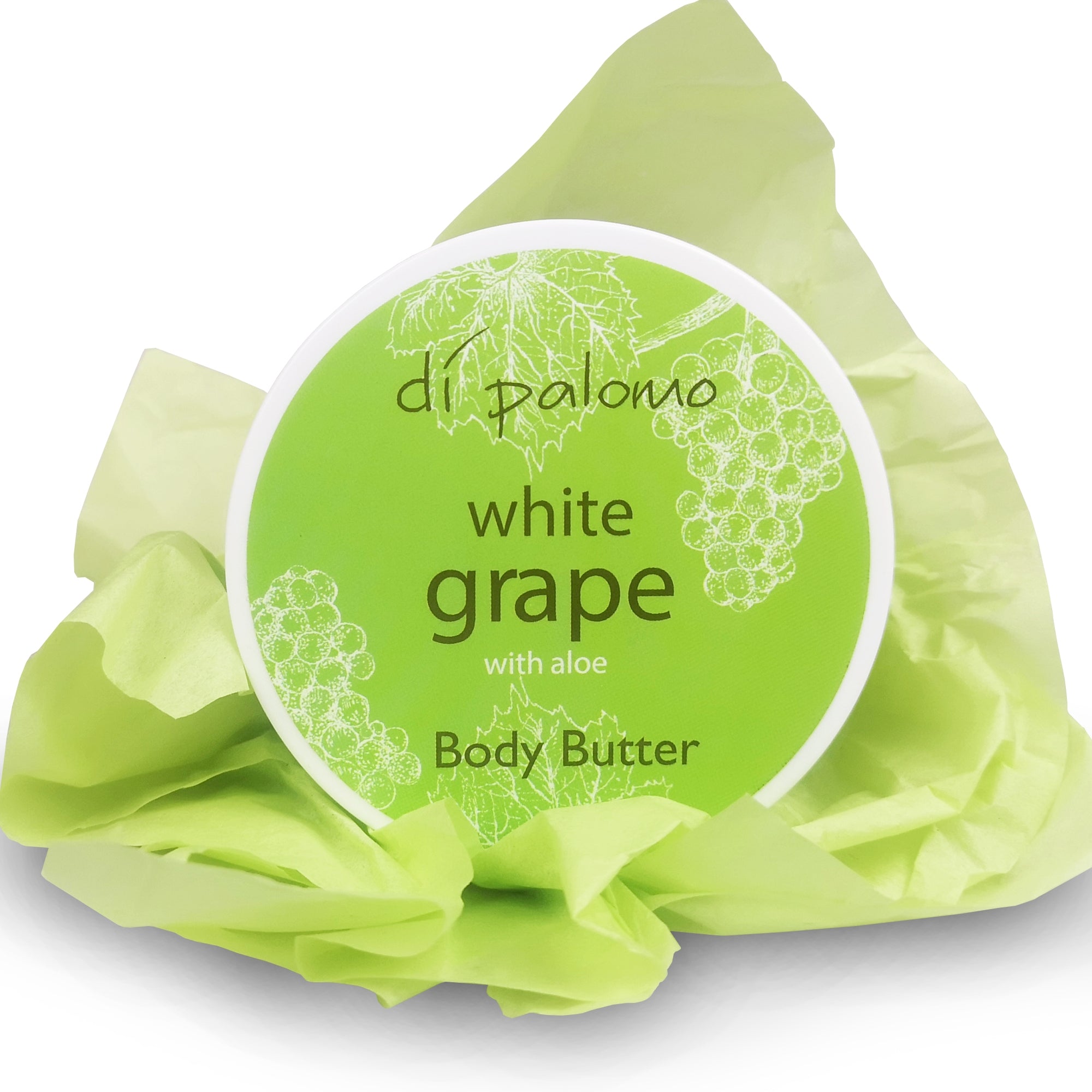 Di Palomo White Grape Body Butter - 6.7oz Moisturizing Cream for Dry Skin | Hydrating & Nourishing Hand & Body Lotion | Perfect for Daily Use, Spa Days & Gift Giving