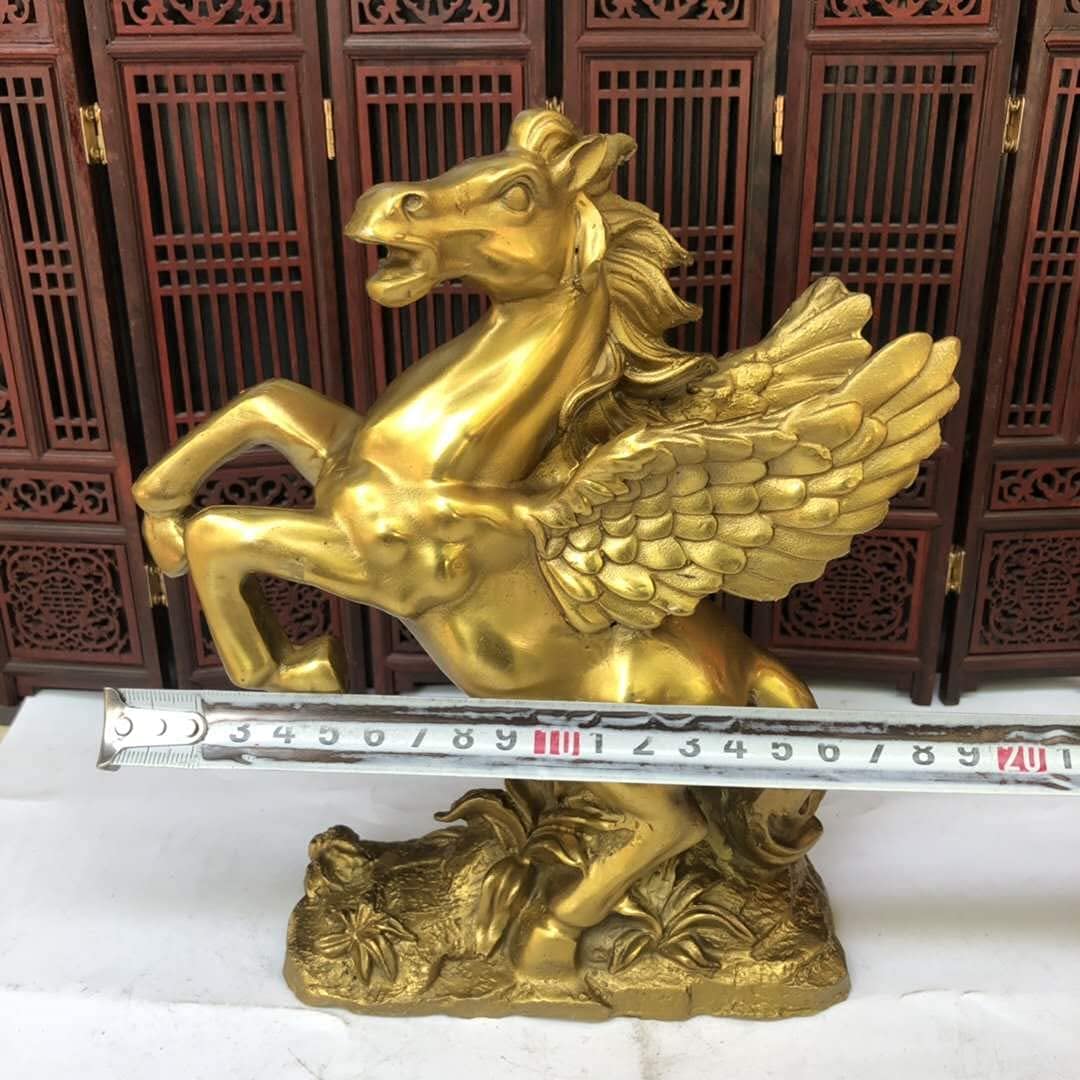 Bronze Pegasus Statue - Handcrafted Horse Sculpture, Angel Winged Horse Figurine for Home & Office Decor, Collectible Art Gift for Animal Lovers | Desktop Decoration, Shelf Display, Wedding Centerpiece
