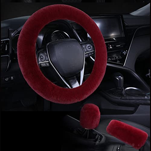 Shearling wool-Wine Red