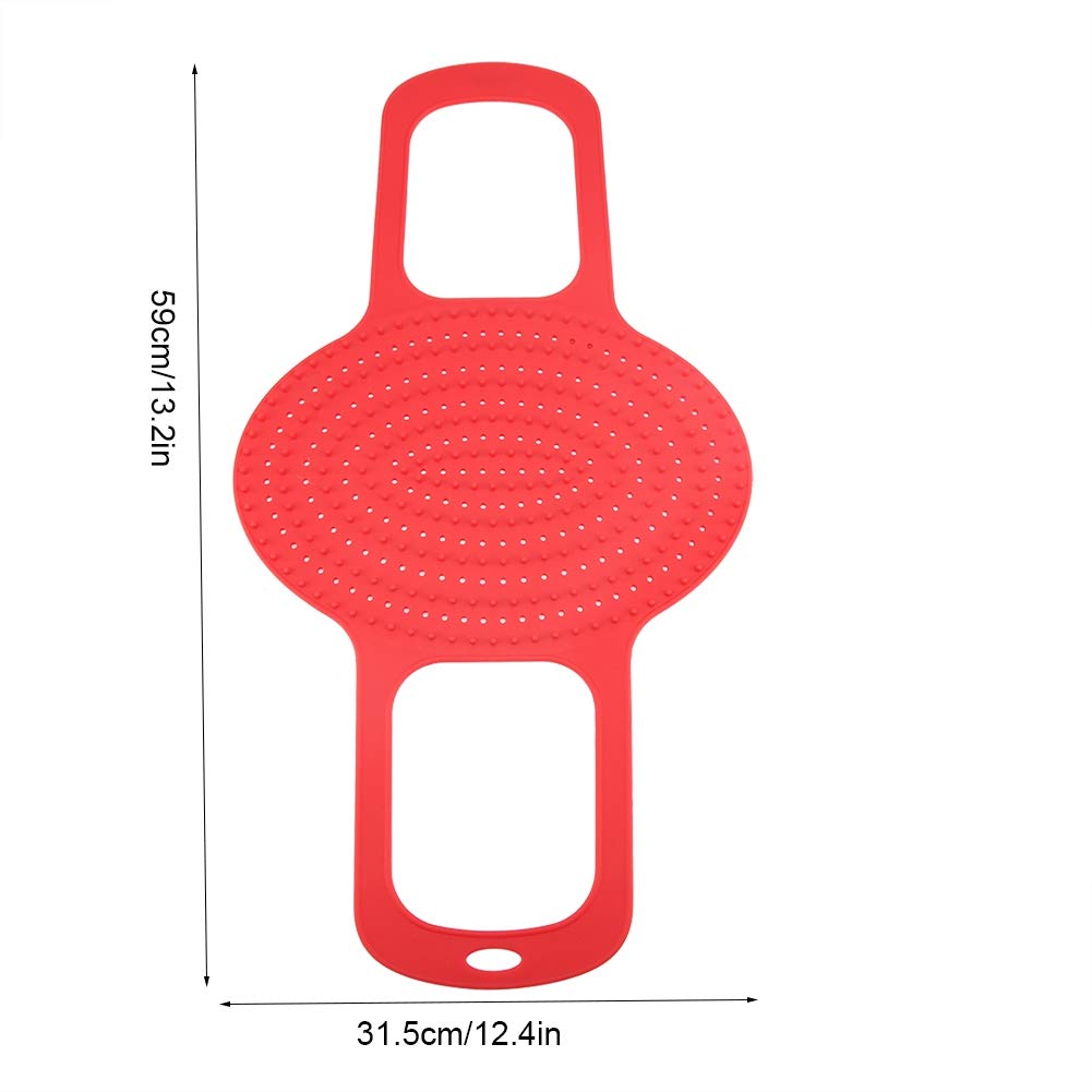 Heat Resistant Turkey Lifter & Poultry Roasting Sling - Non-Stick Silicone Oven Baking Mat for Thanksgiving, Christmas & Holiday Cooking (Red) - Perfect for Roasting Turkey, Chicken & Large Meats in Oven or Grill