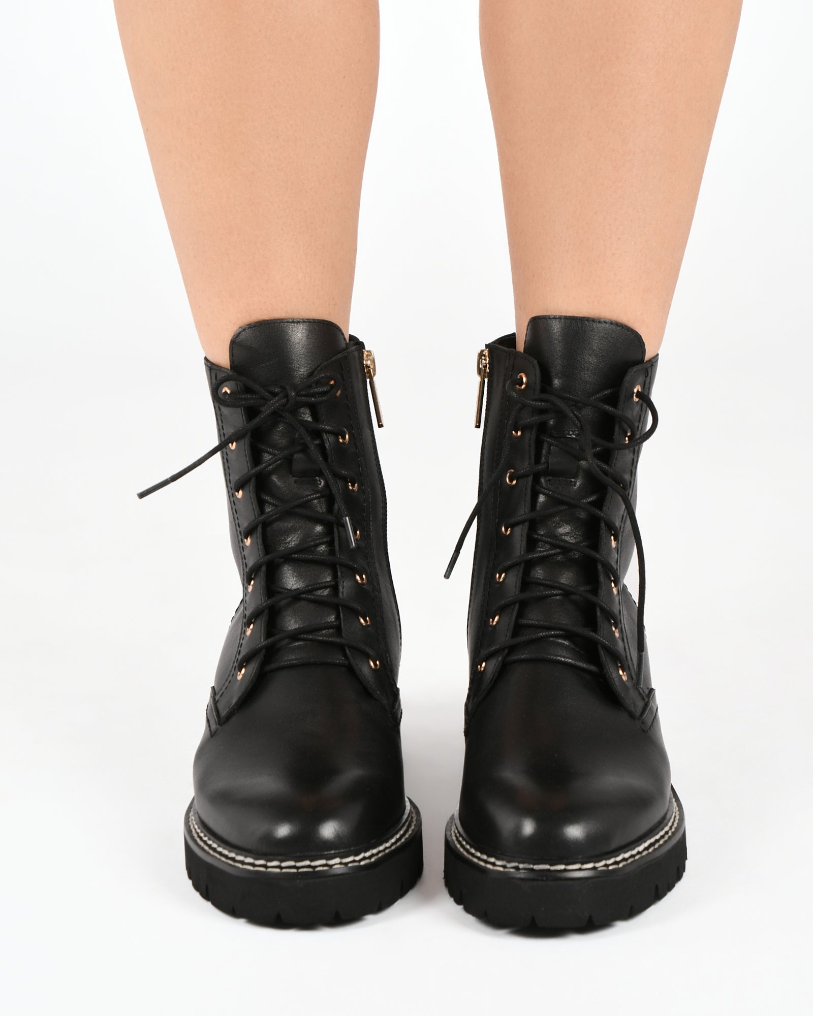KODA Women's Flat Ankle Boots - Black Leather Chelsea Boots for Casual Wear & Everyday Comfort | Perfect for Work, Travel & Fall Fashion