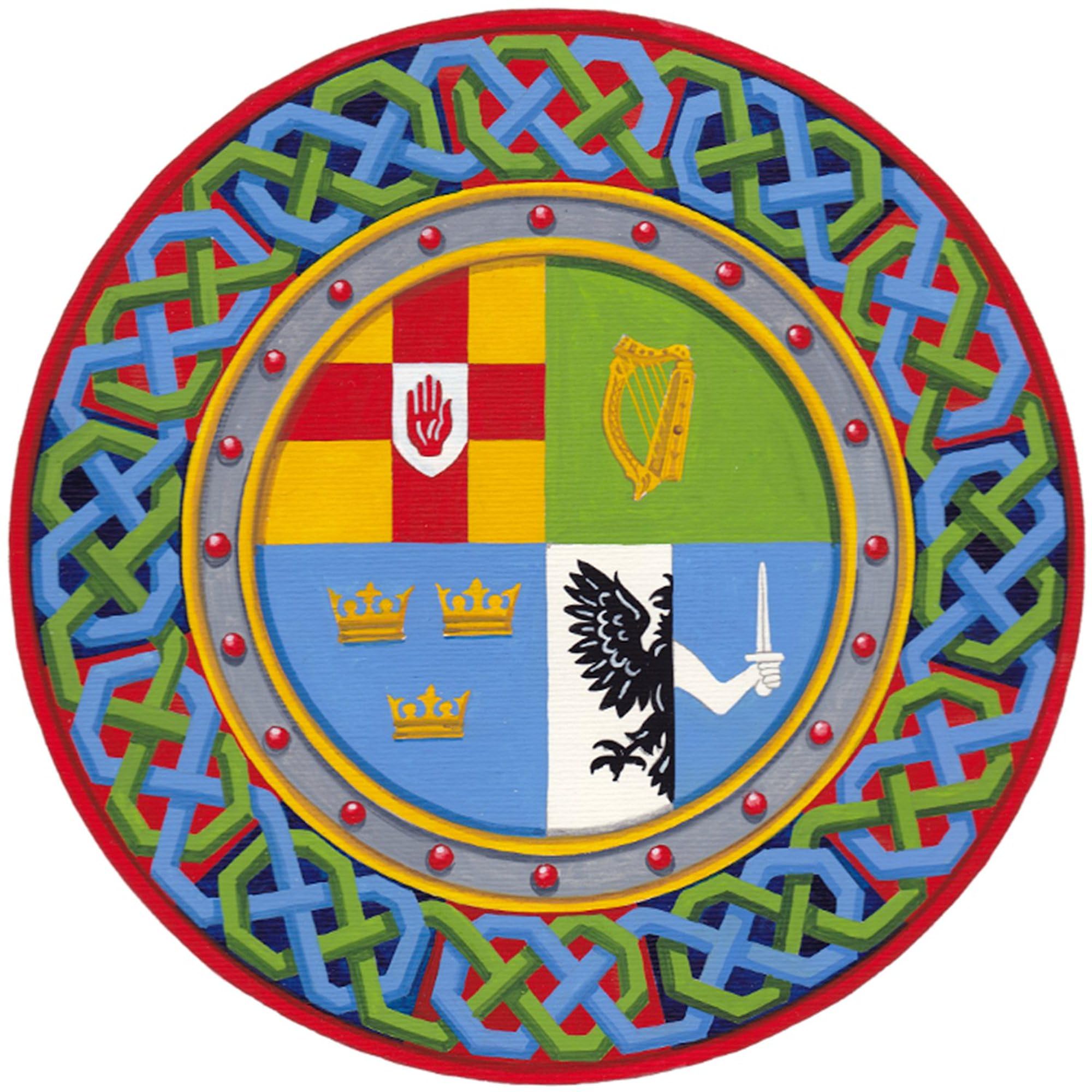 4 Provinces of Ireland Square Sticker 3x3 Inch - Durable Car Bumper Decal for Irish Pride - Perfect for Cars, Laptops & Travel Accessories