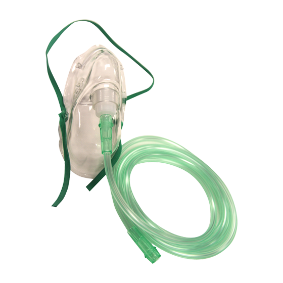 Adult Oxygen Therapy Mask with 2M Tubing - Comfortable Nasal Cannula for Home & Hospital Use, COPD & Respiratory Support