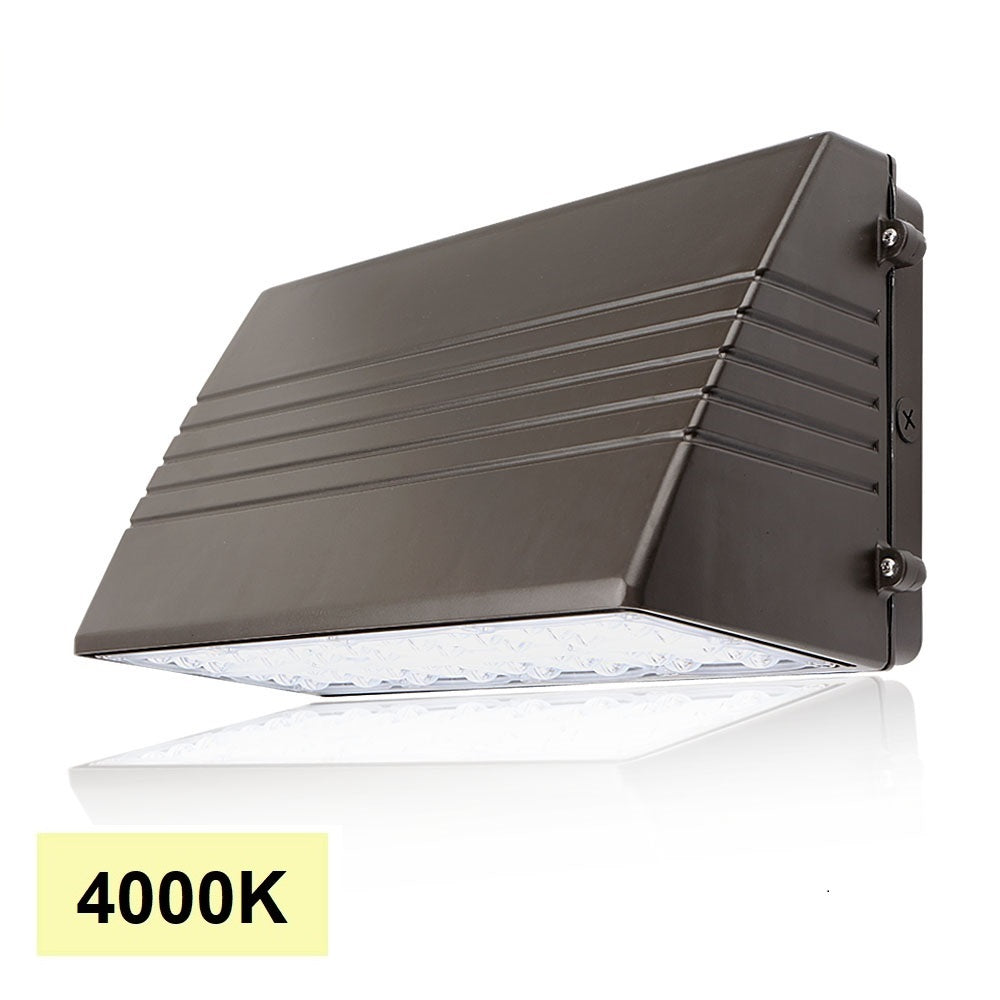 45W Full Cutoff LED Wall Pack Light - 6,400 Lumens, 4000K Daylight White, 120-277V, Replaces 150W HID - Perfect for Warehouse, Parking Lot & Building Exterior Lighting
